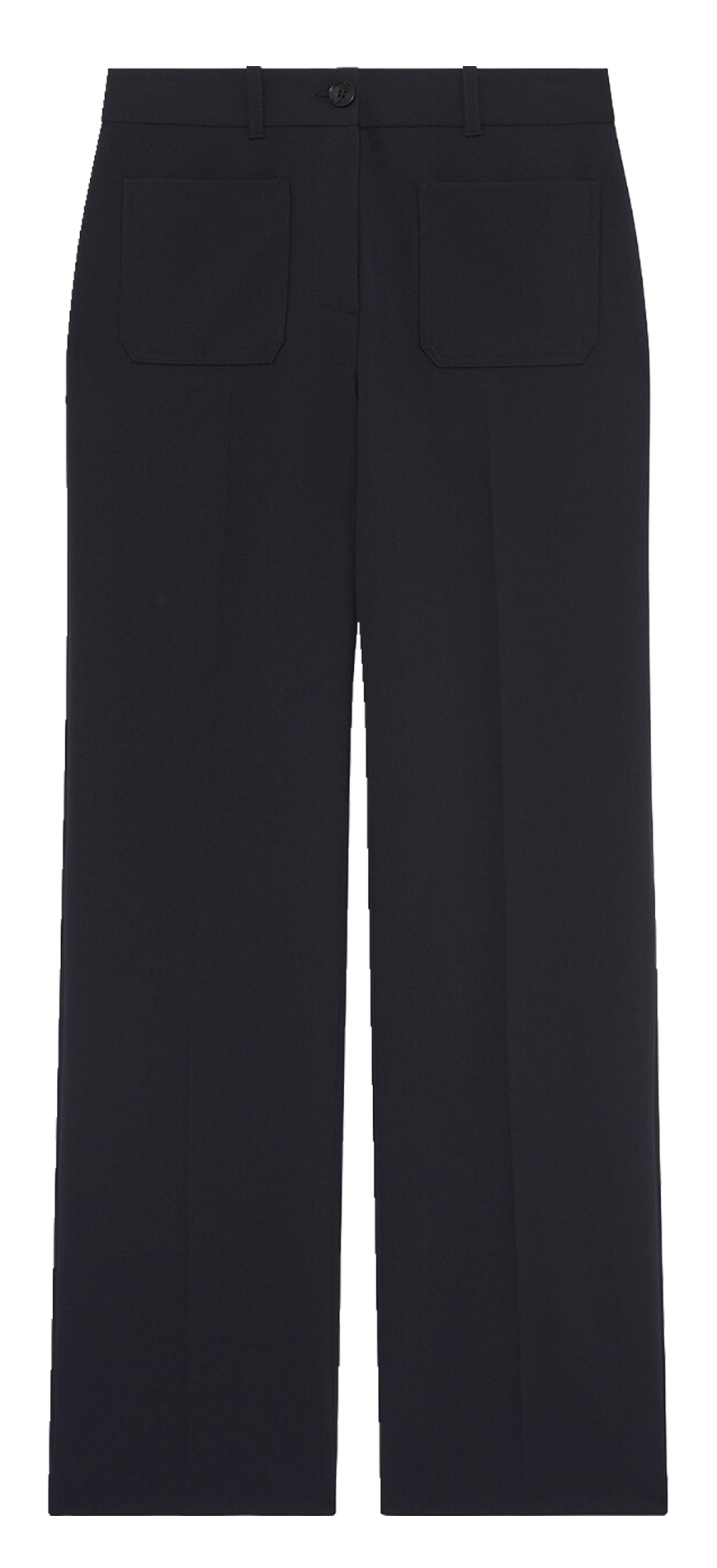 Pantalon large en fibres recyclées mélangées CAROLL Bleu