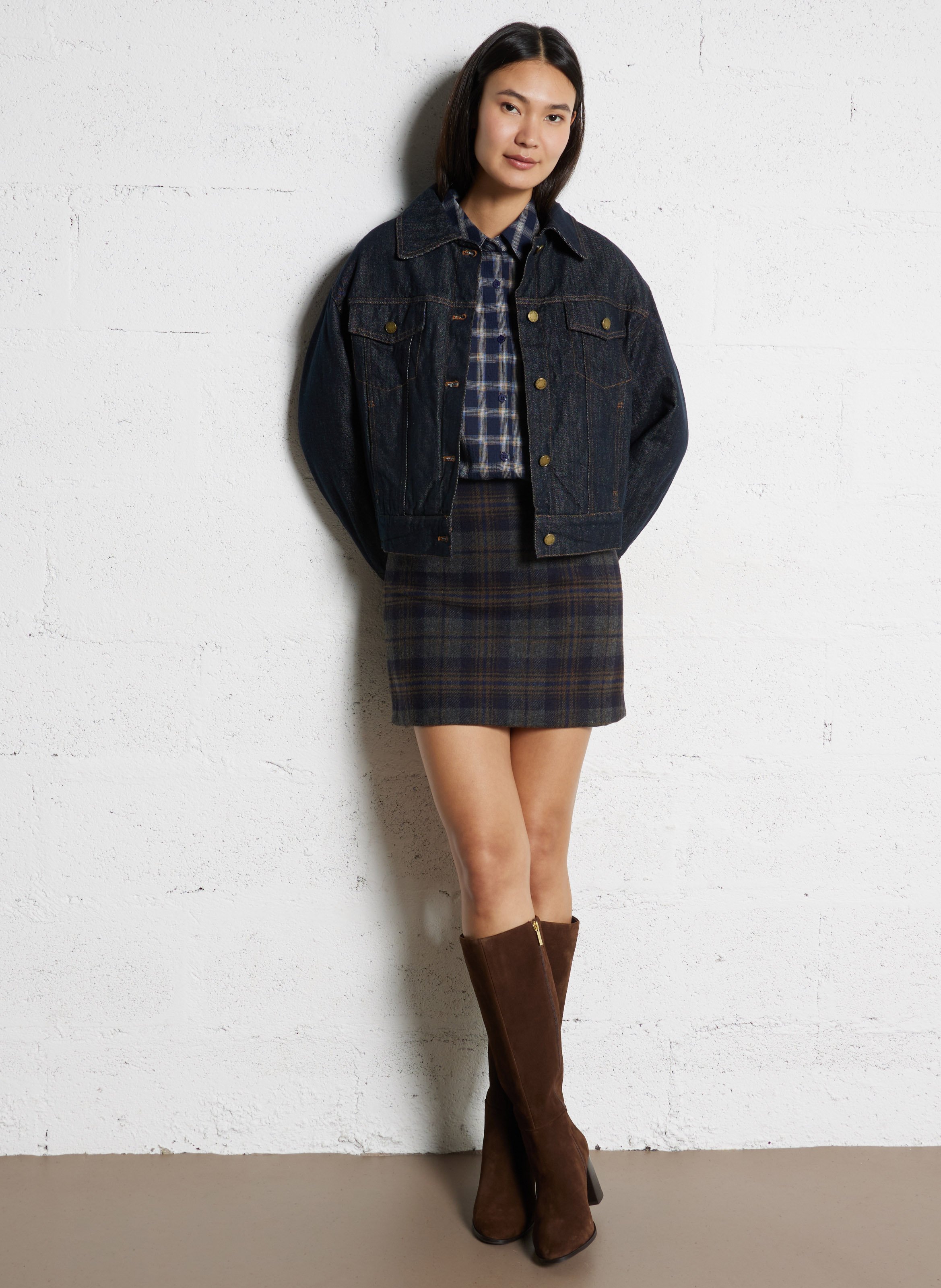 Kurze Jeansjacke THE KORNER Blau