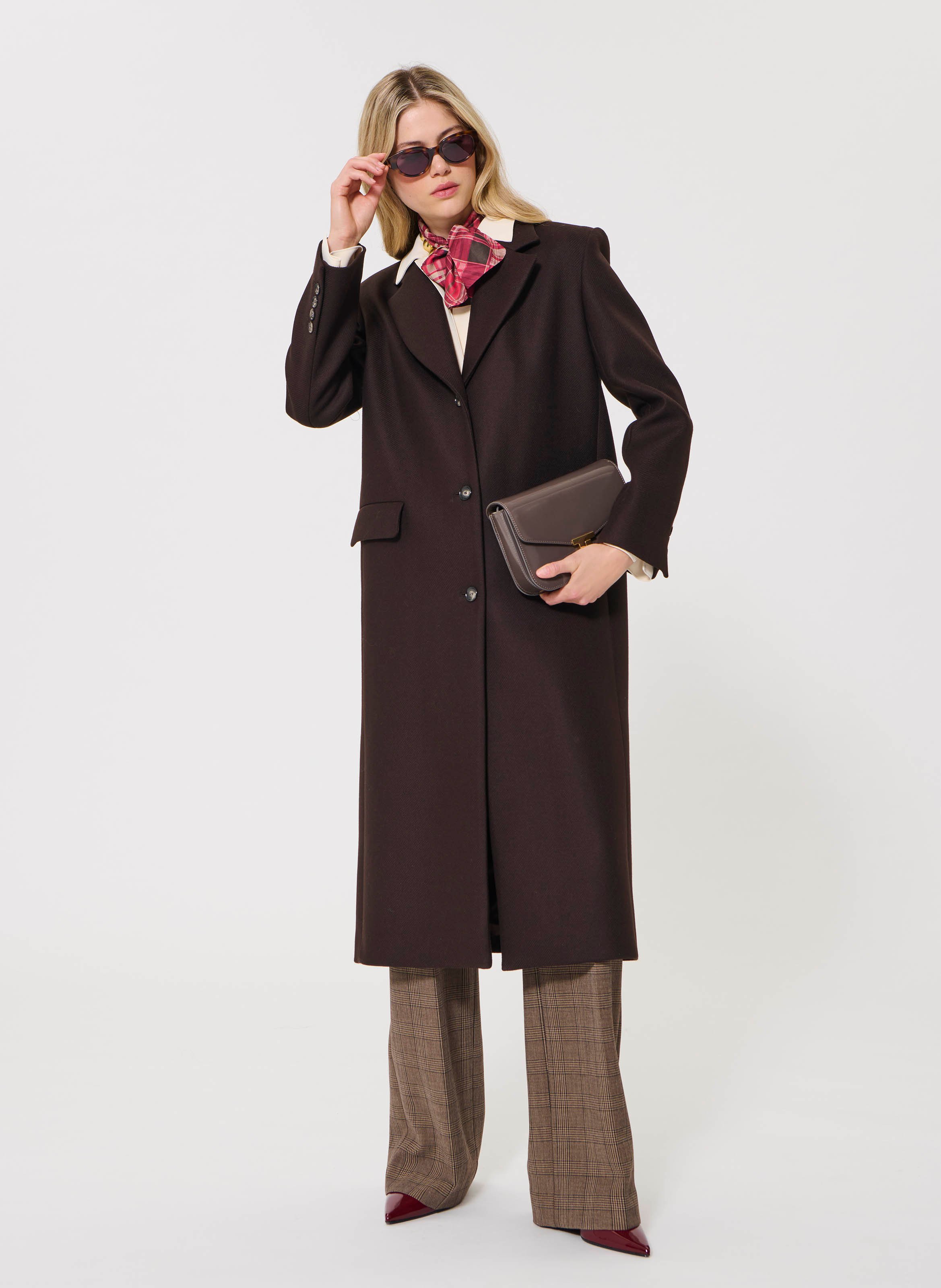 Alpaca wool coat  TARA JARMON Brown