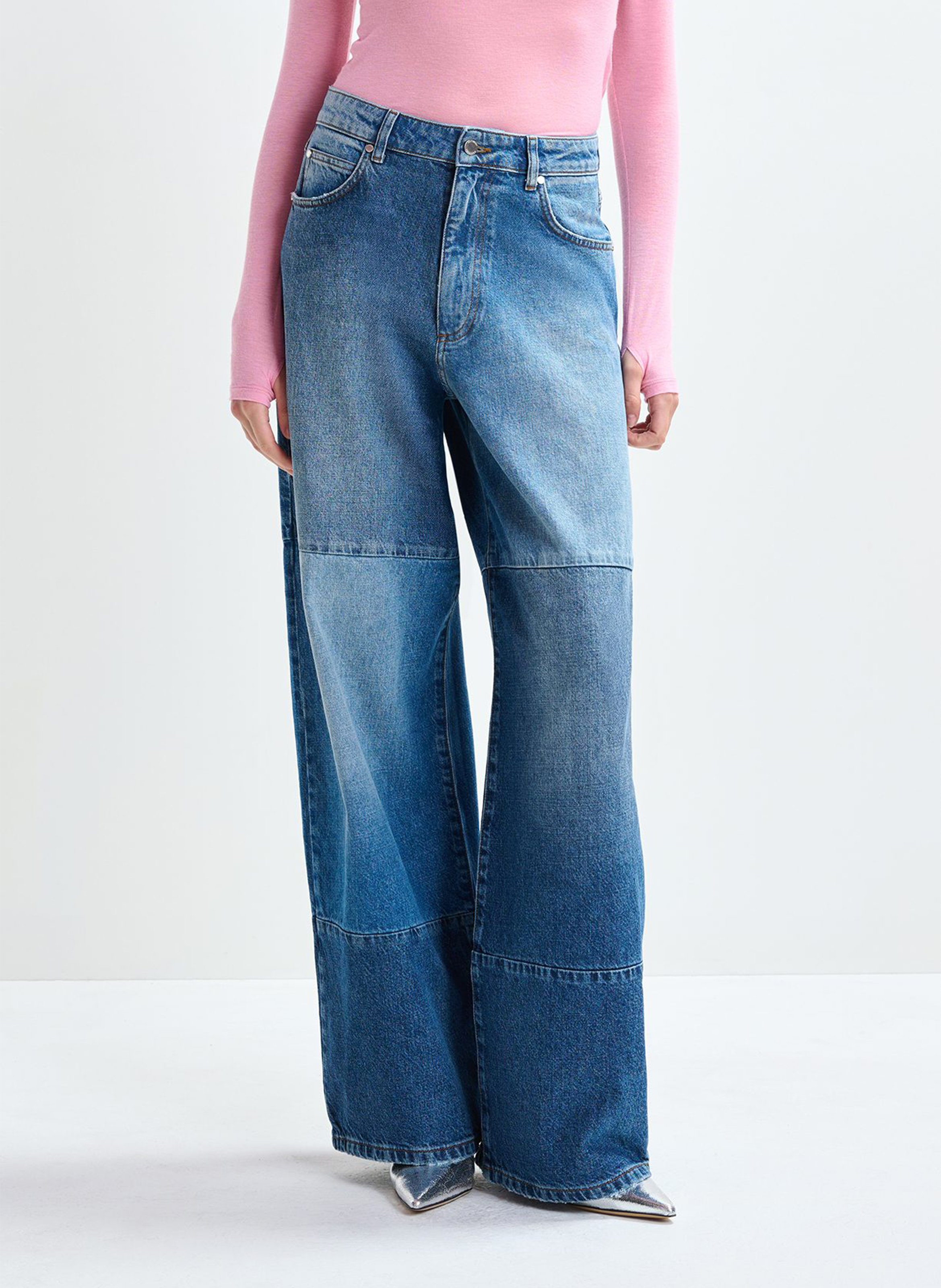 Jean large en coton bio et coton recyclé ESSENTIEL ANTWERP Bleu