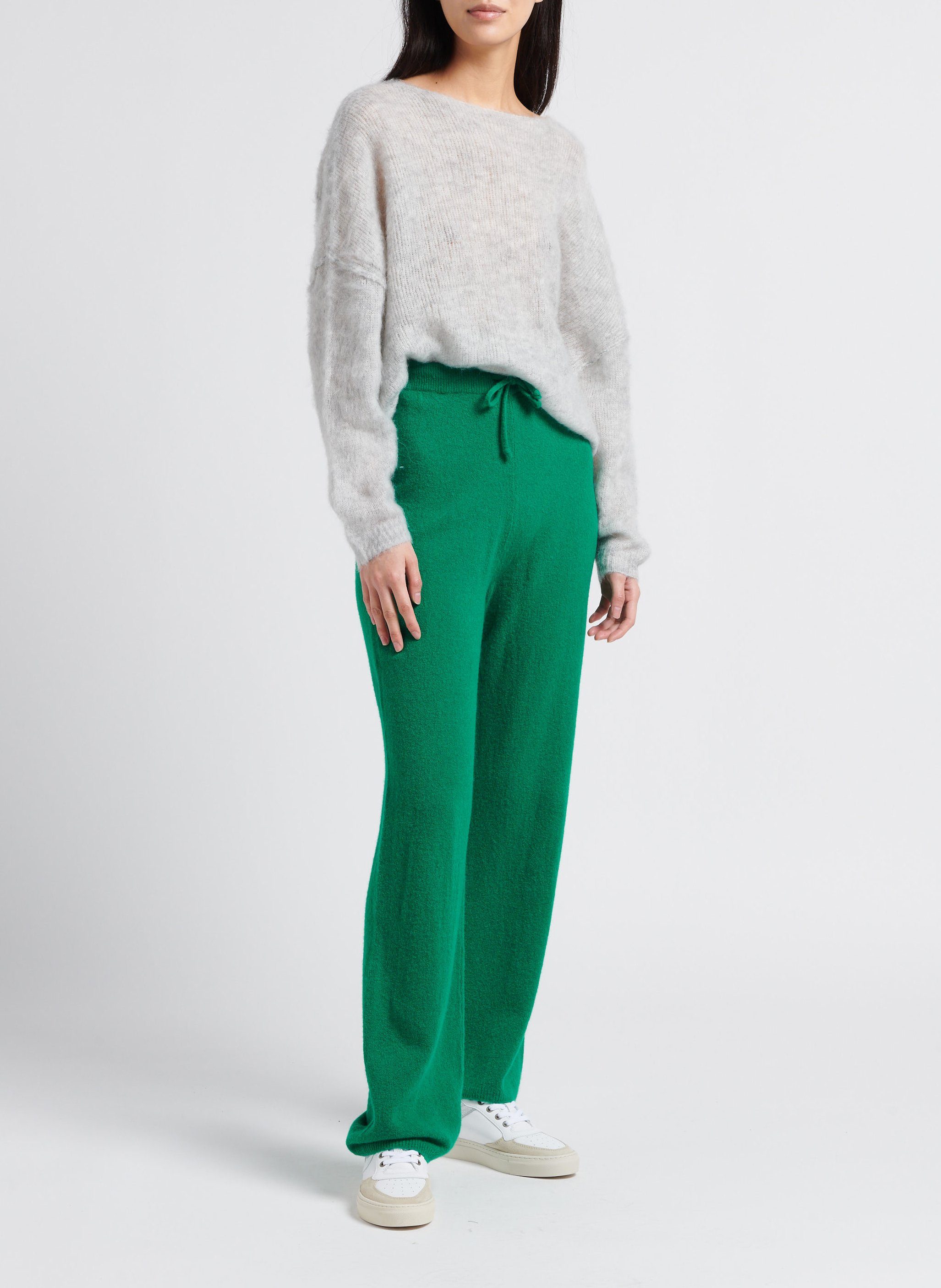 Boat-neck alpaca and wool sweater AMERICAN VINTAGE Grey