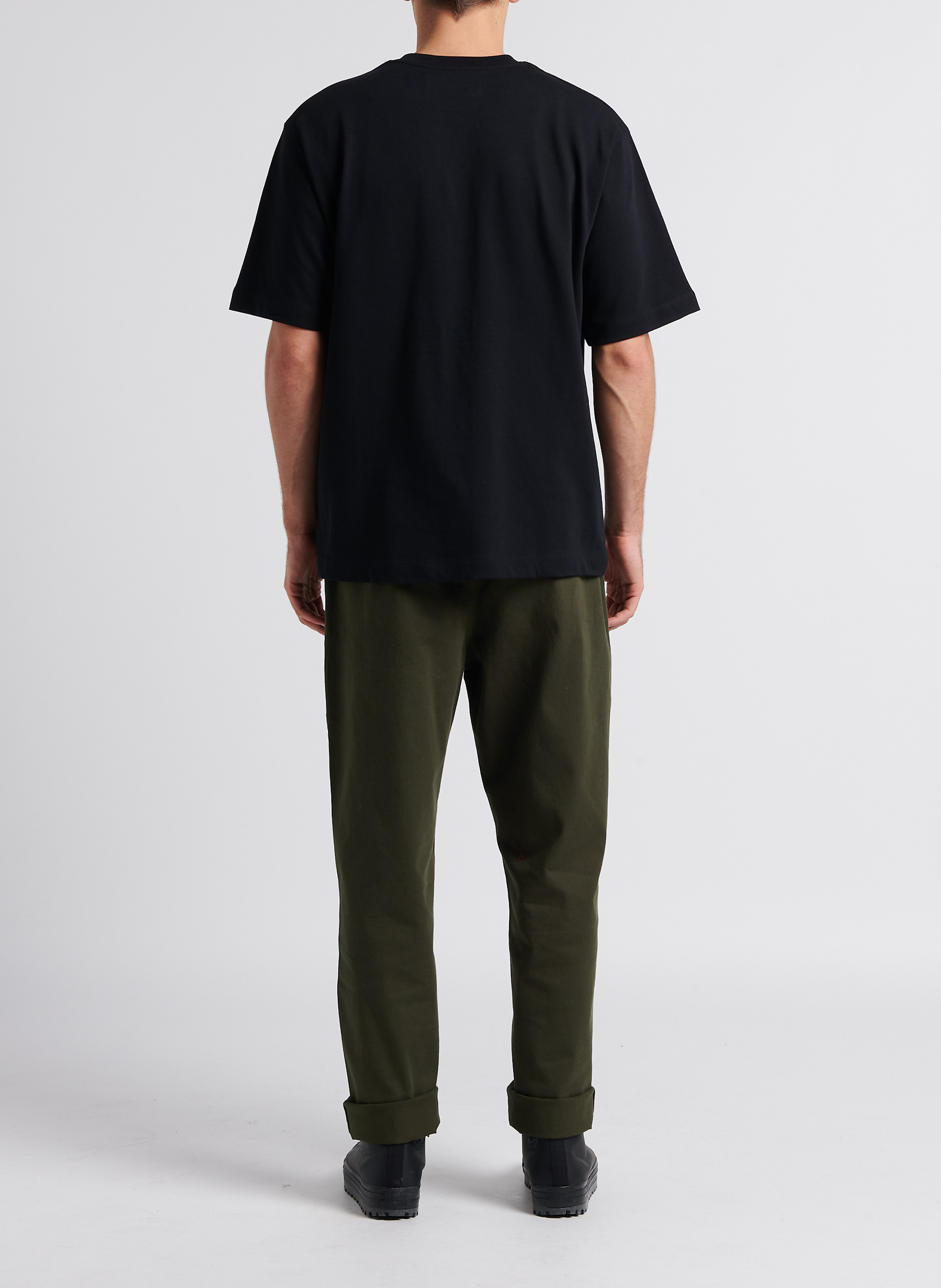 Pantalon droit en coton mélangé MINIMUM Vert