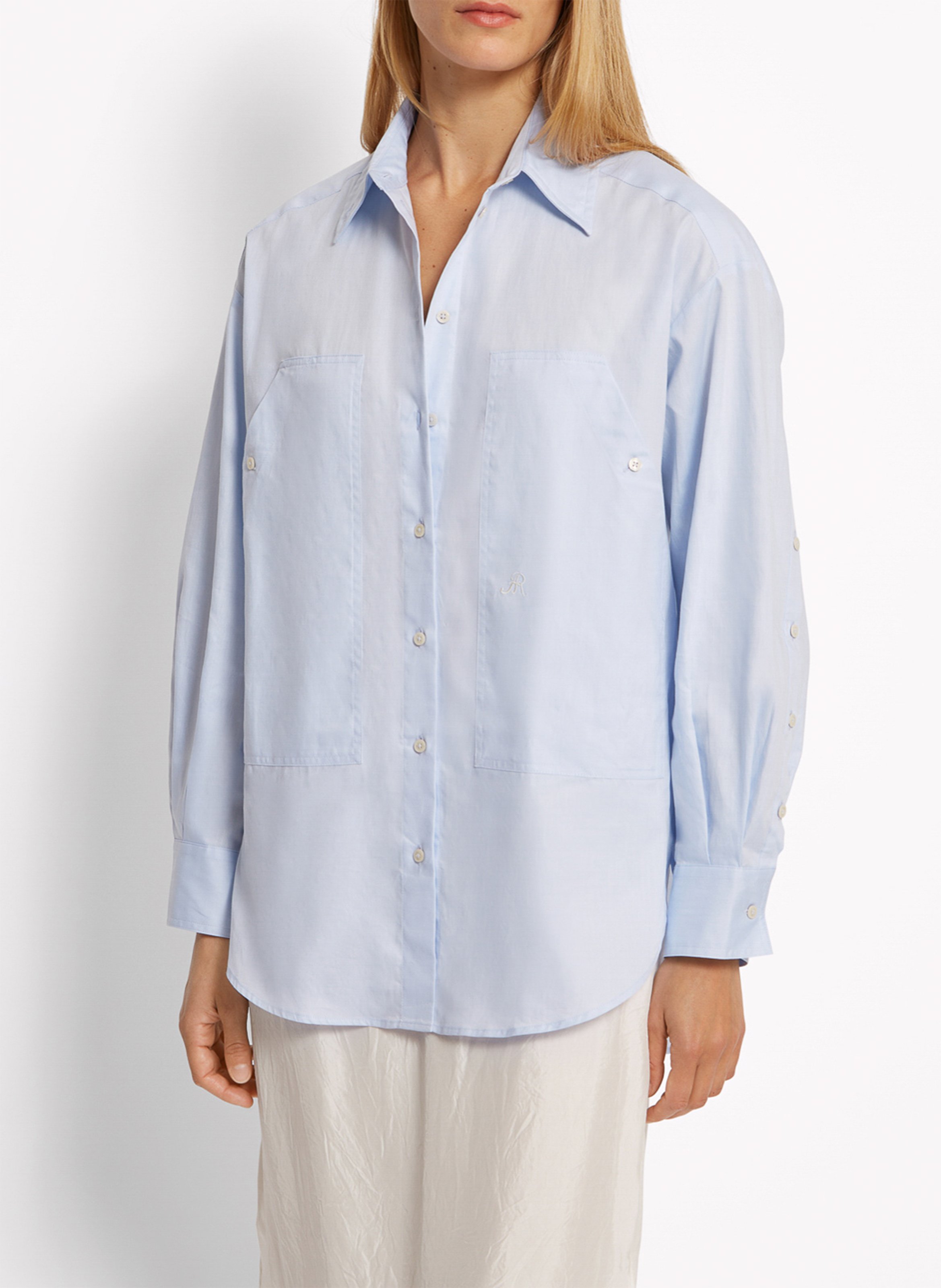 Capri plain oversized shirt ROSEANNA Blue