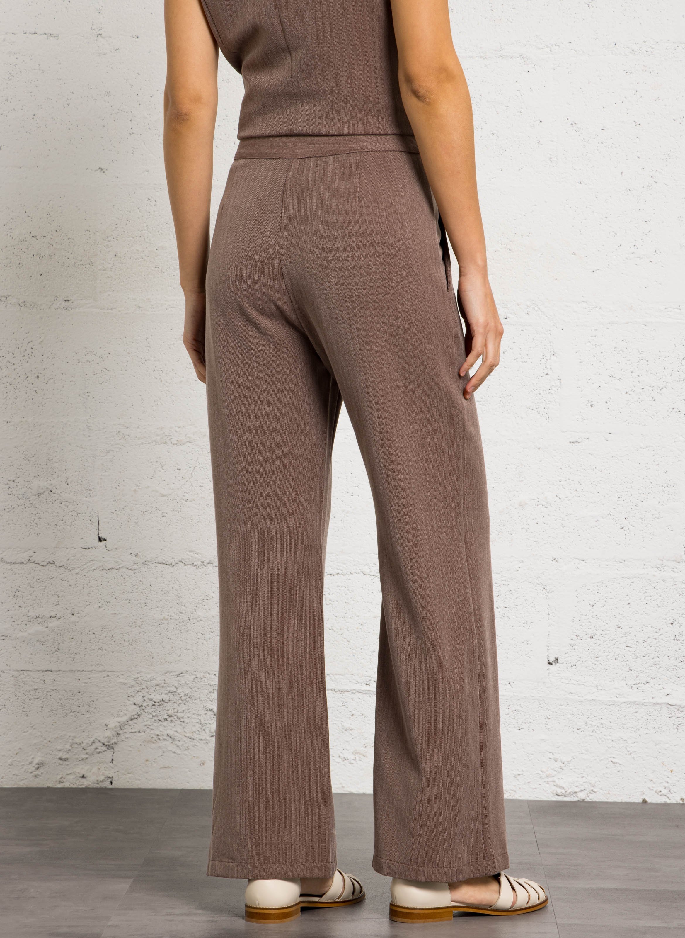 Rechte broek met print LA PETITE ETOILE Bruin