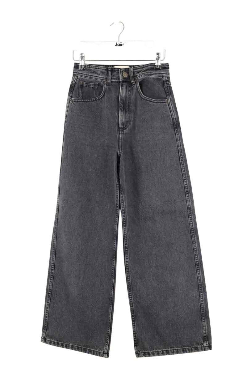 Straight cotton-blend pants SEZANE - Seconde main Grey