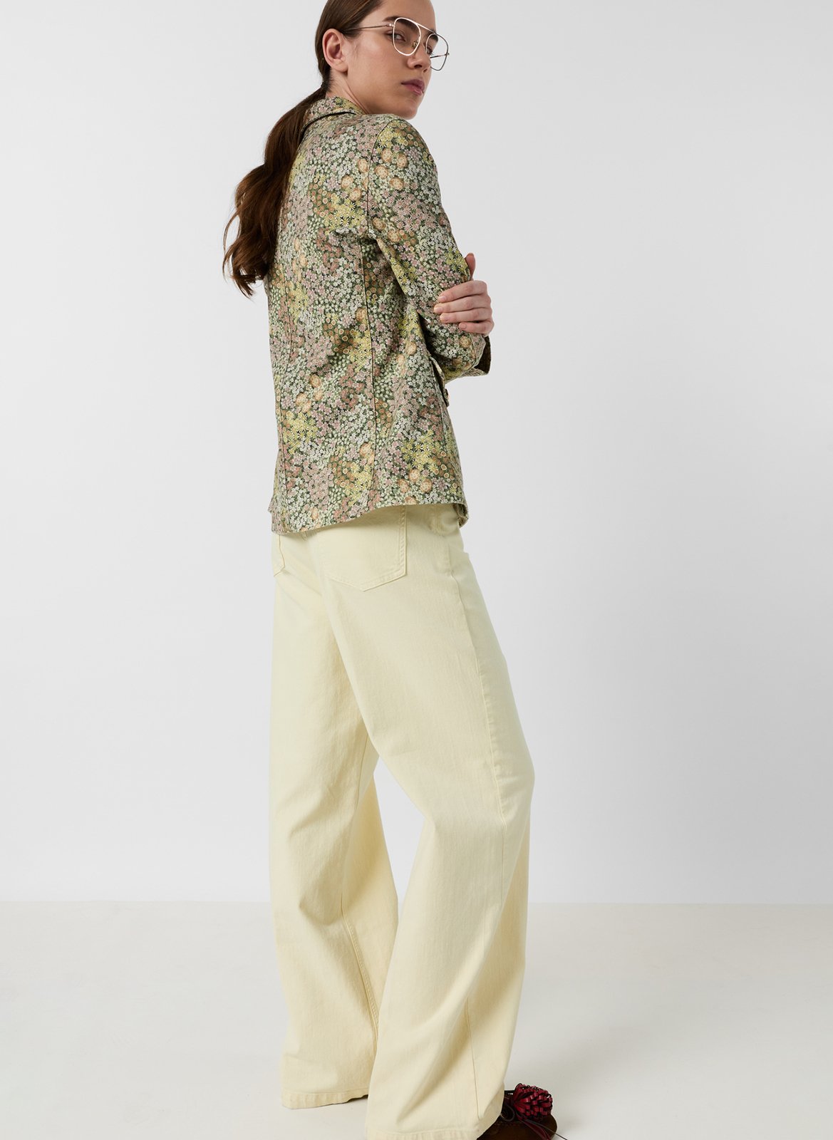 Jean taille haute large uni GERARD DAREL Jaune