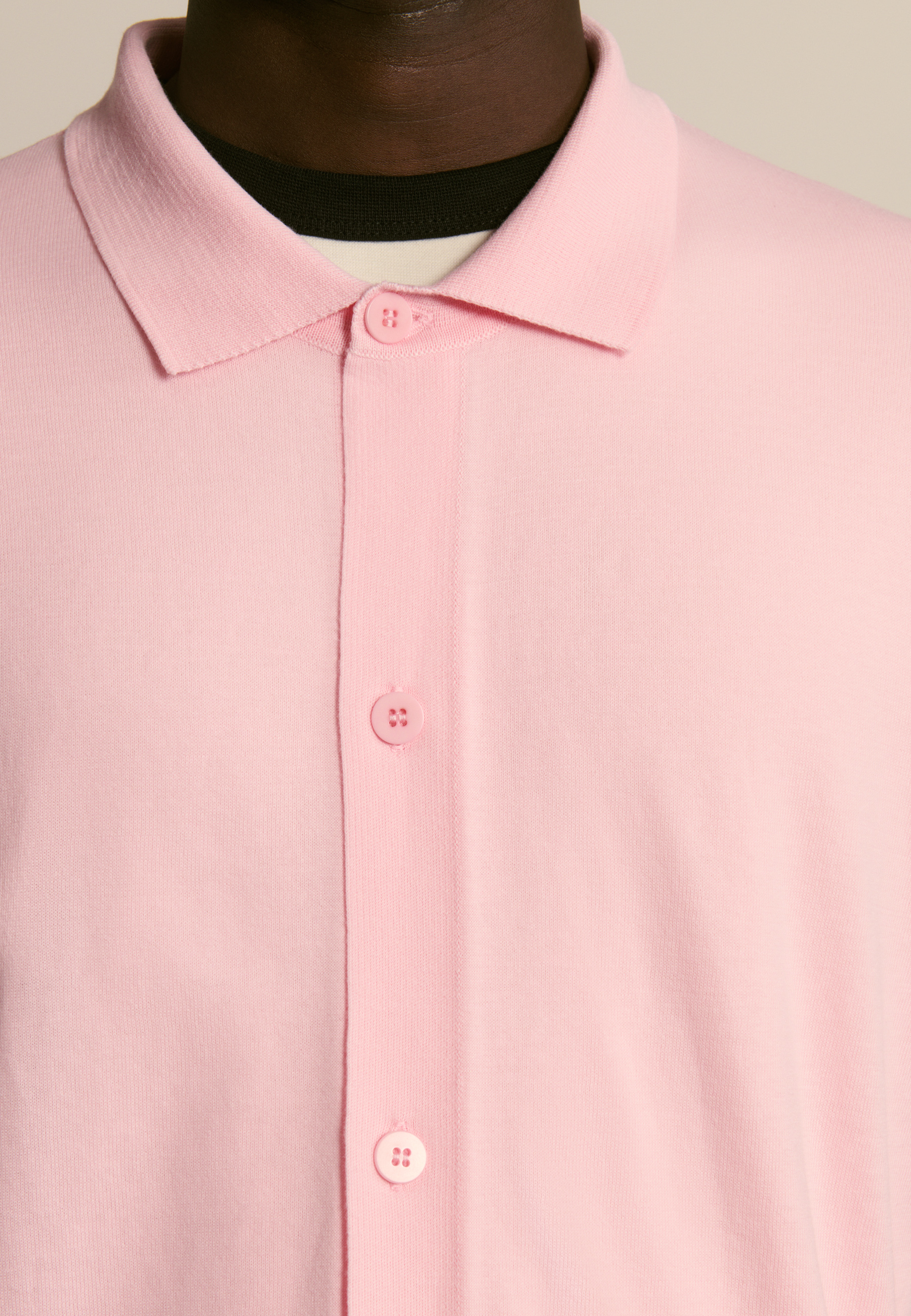Chemise manches courtes en coton MAISON MONTAGUT Rose