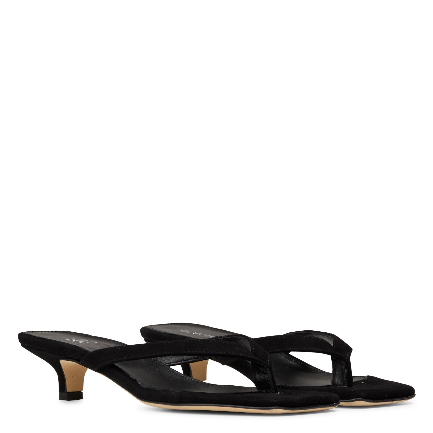 Suede heeled sandals ODARE Black