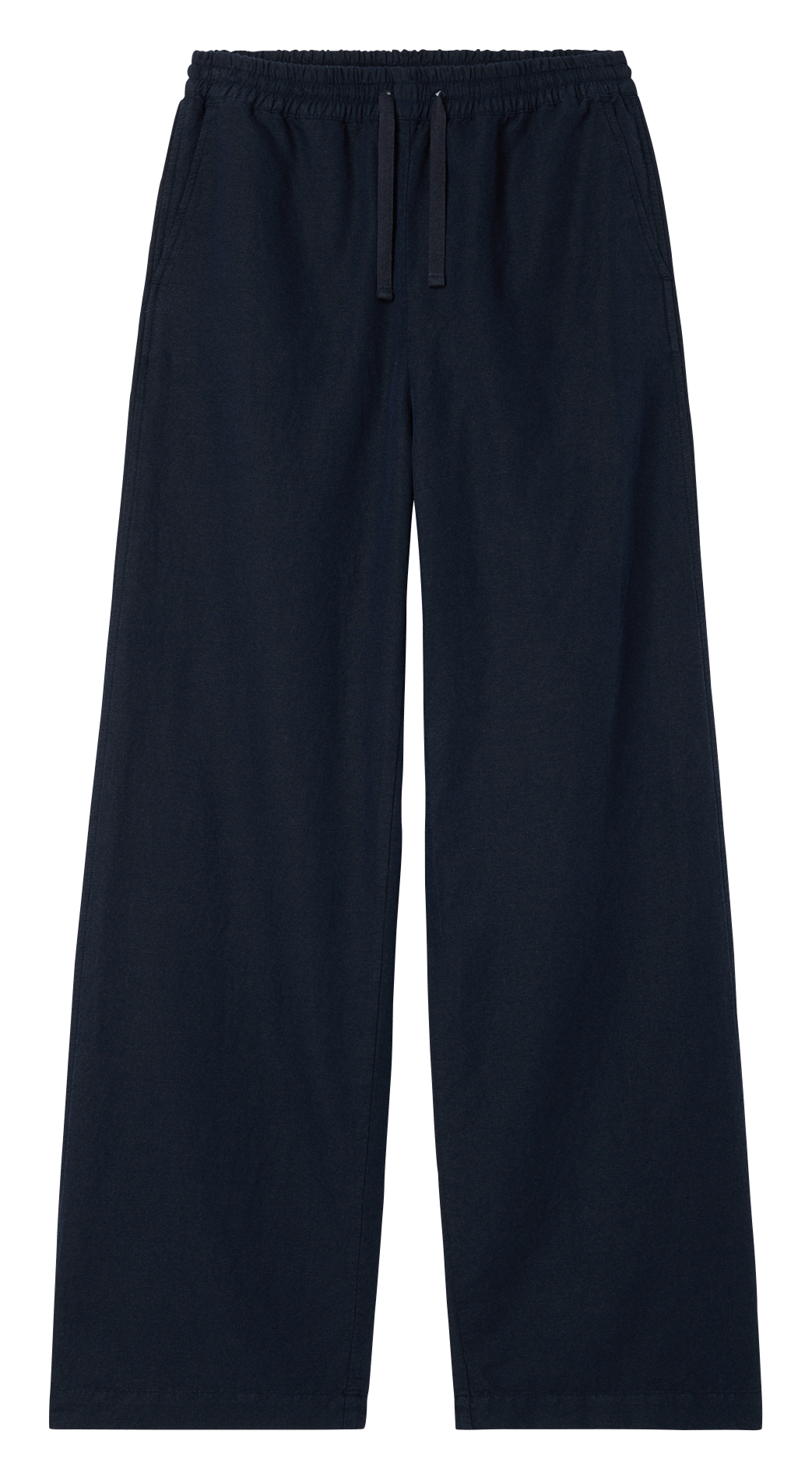 Pantalón recto liso de lino mezclado. FILIPPA K Azul