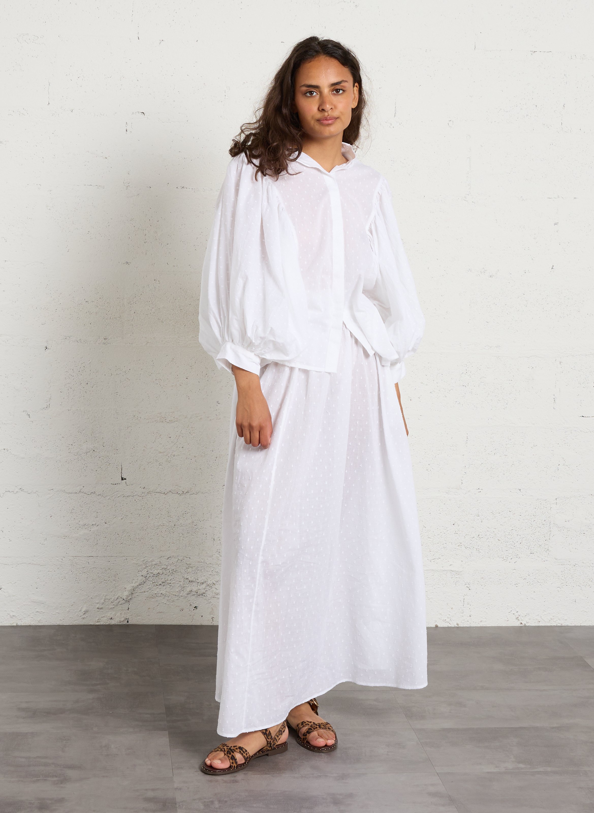 Sandales plates léopard COSMOPARIS Beige