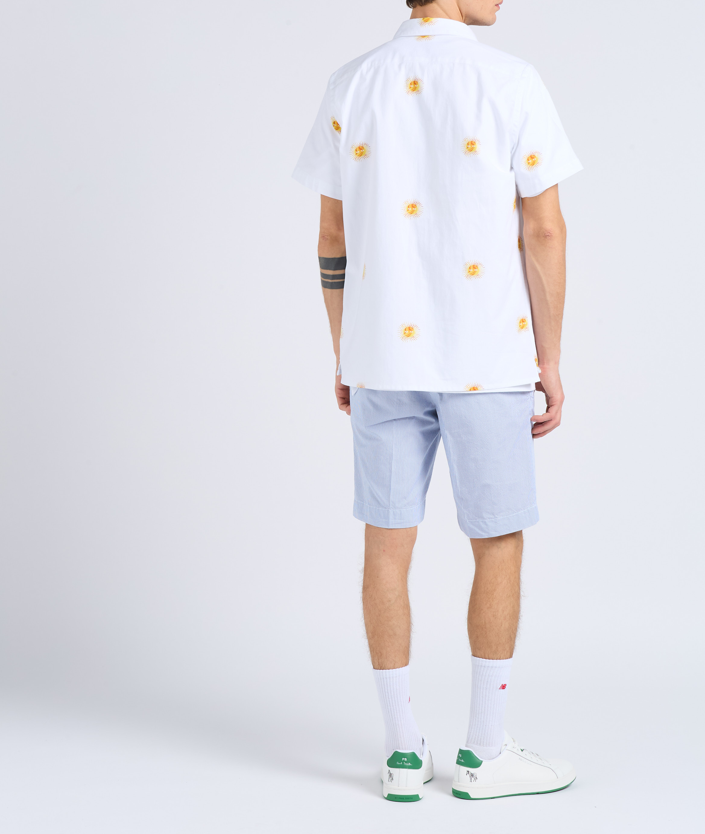 Straight organic cotton shirt with classic collar PAUL SMITH White