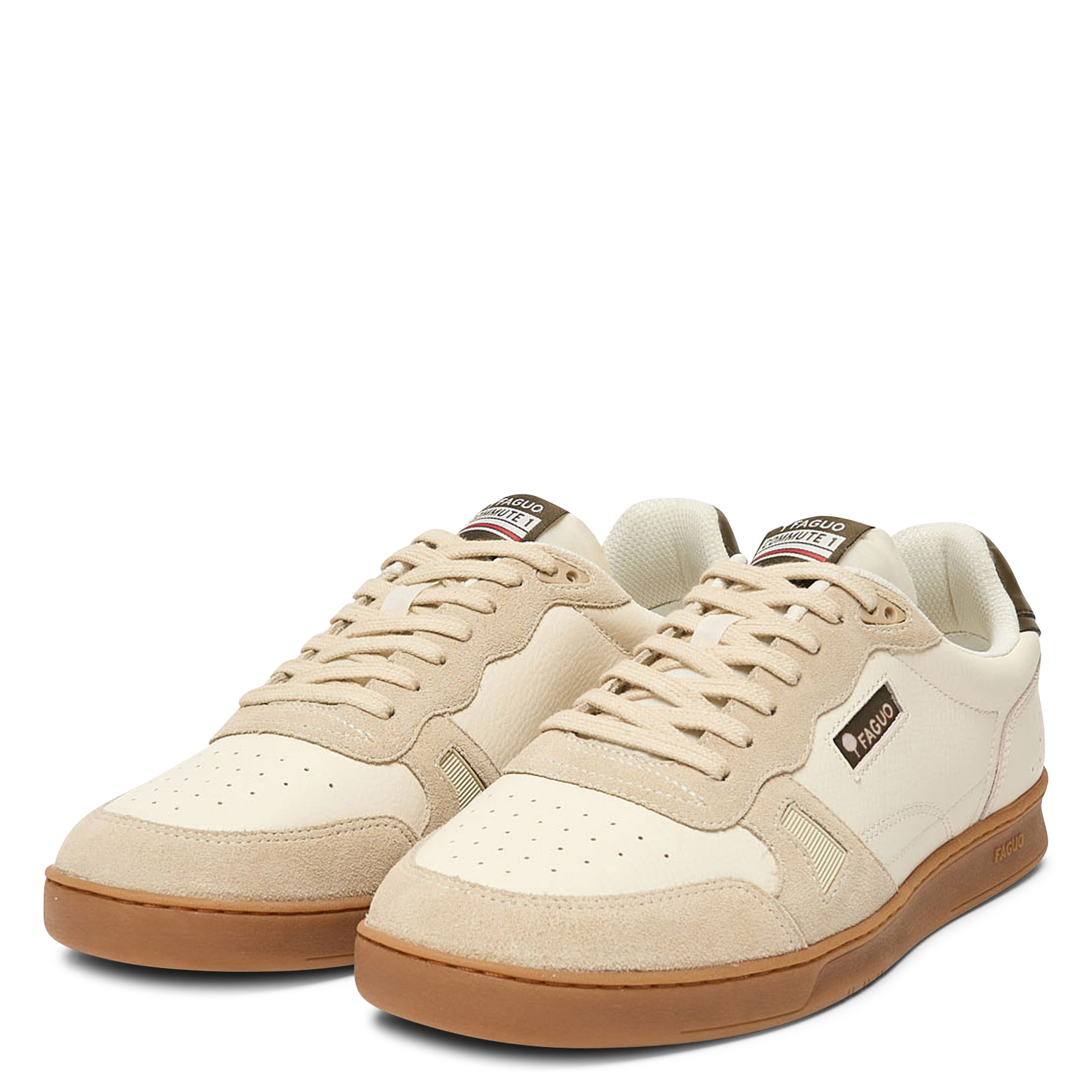Baskets basses en cuir FAGUO Multicolore