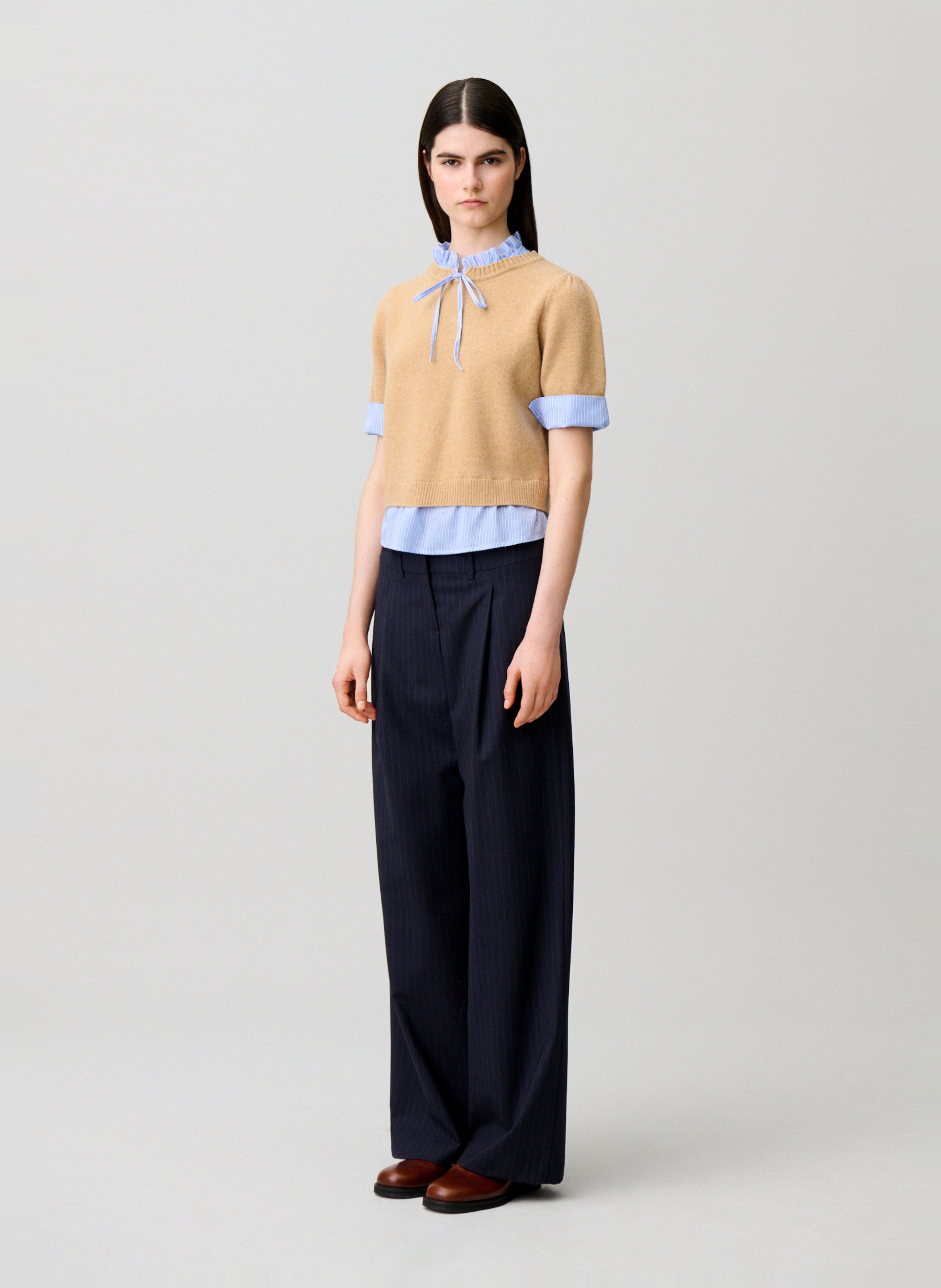 Rechte, wollen trui CLAUDIE PIERLOT Beige