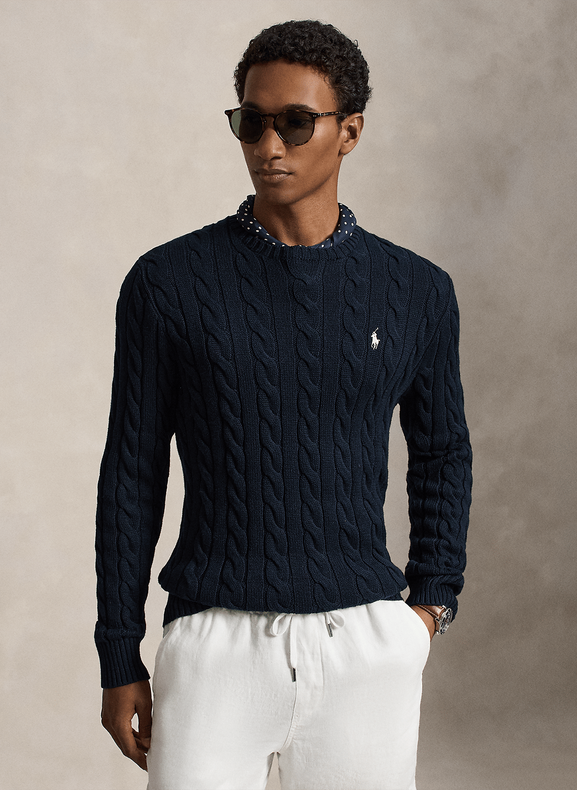 Pull col rond regular-fit en coton POLO RALPH LAUREN