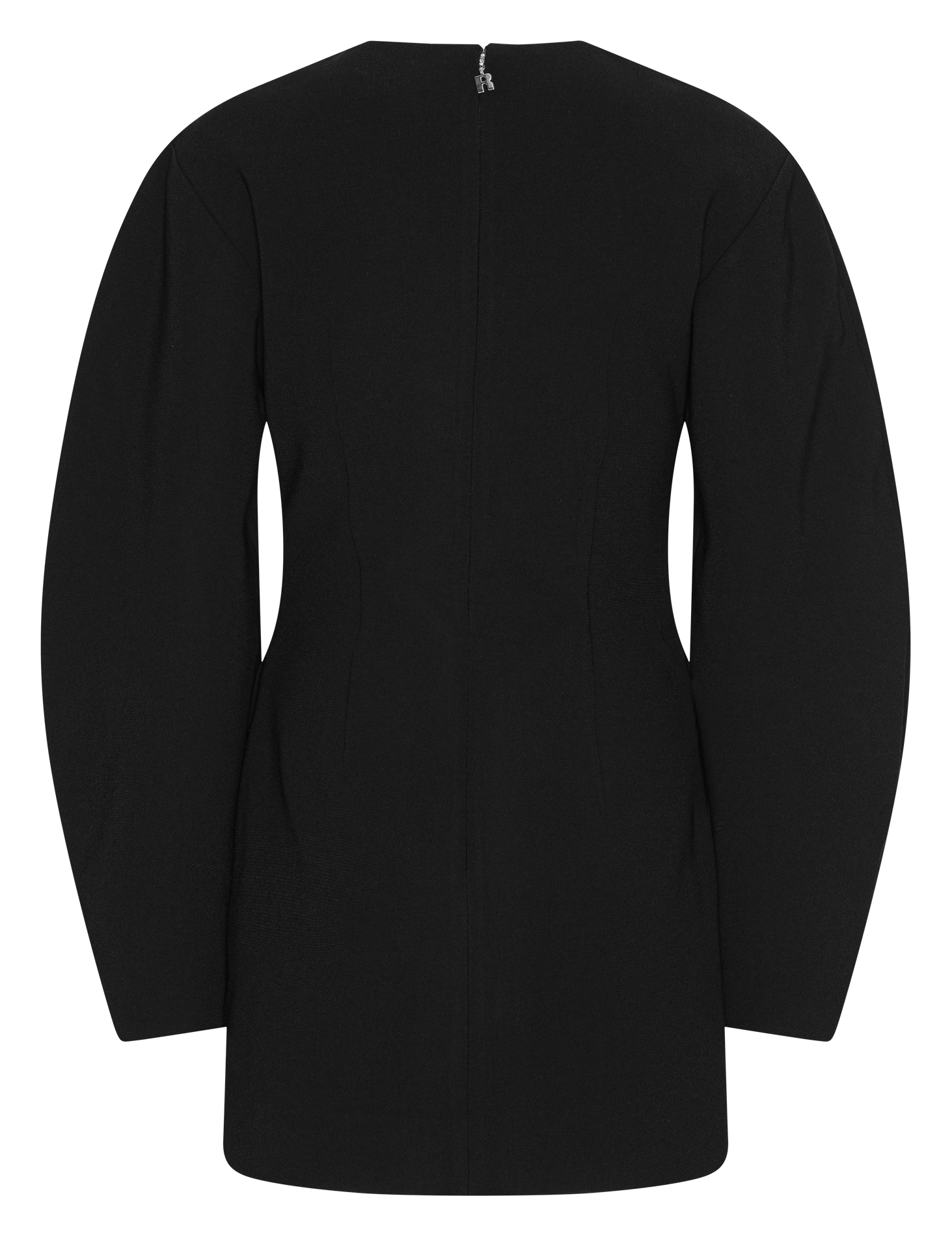 Robe courte uni à manches larges ROTATE Noir