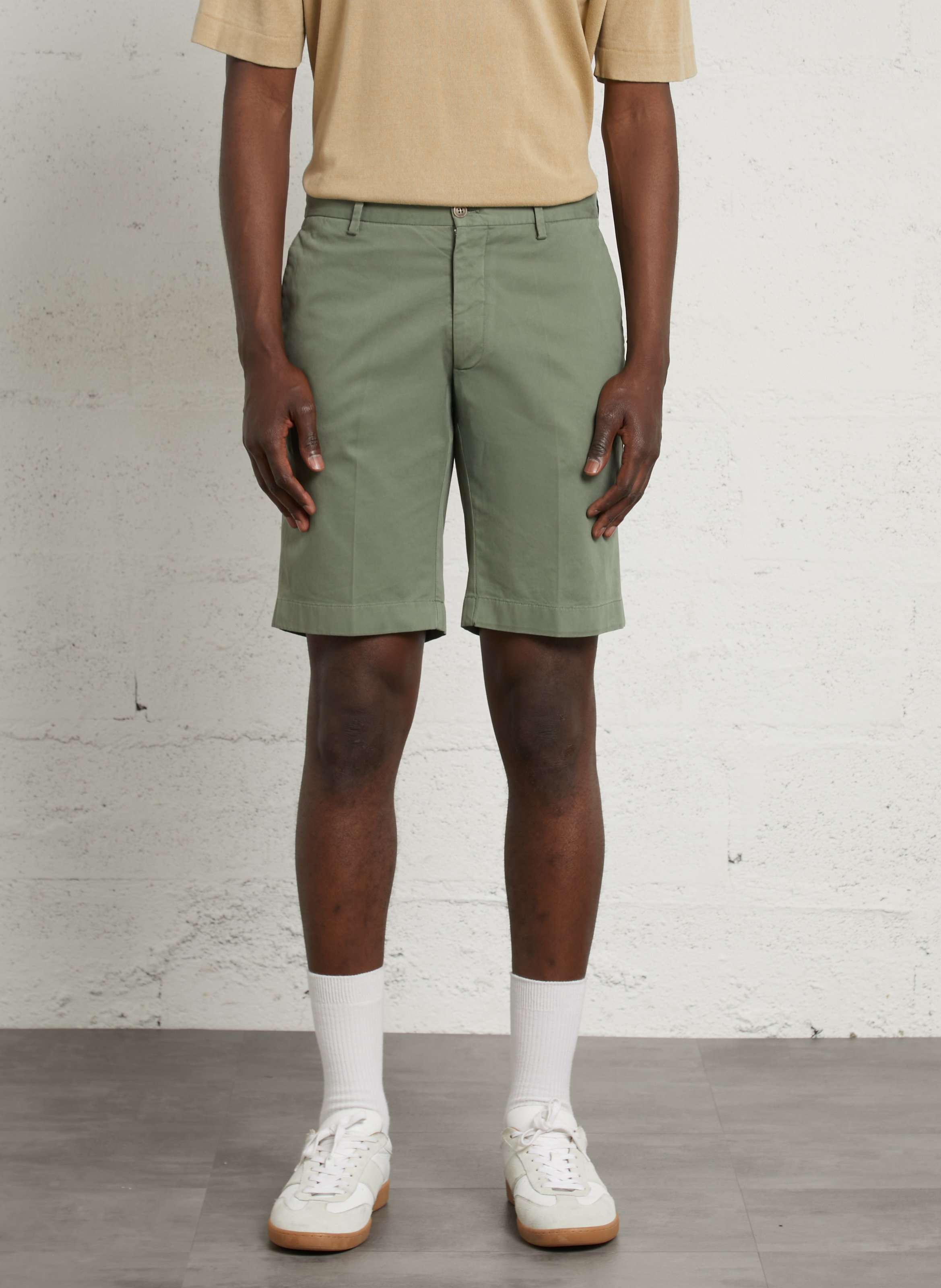 Bermudashorts aus Baumwoll-Mix LE TEMPS DES CERISES Grun
