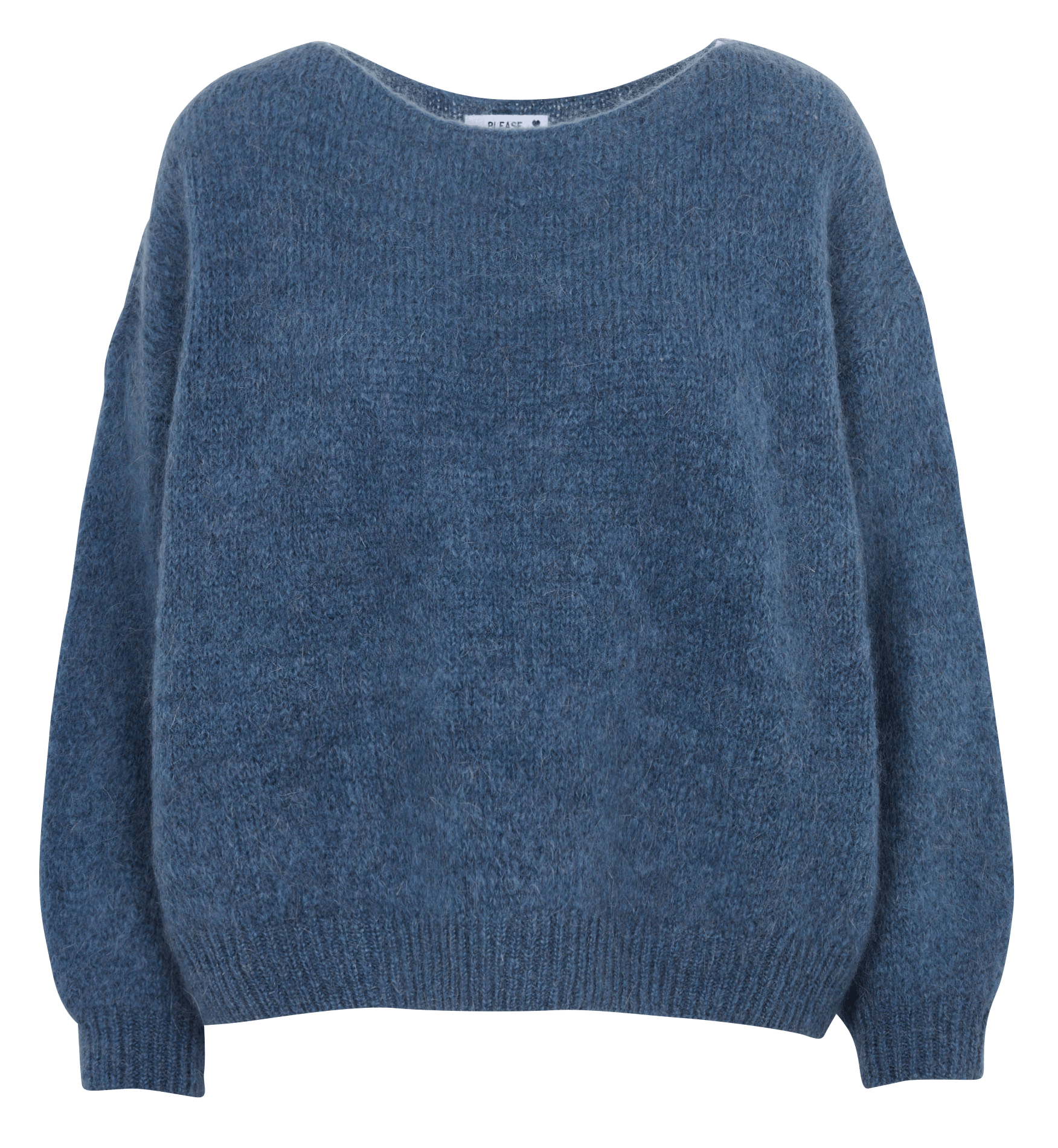 Trui met ronde hals | wolblend PLEASE Blauw