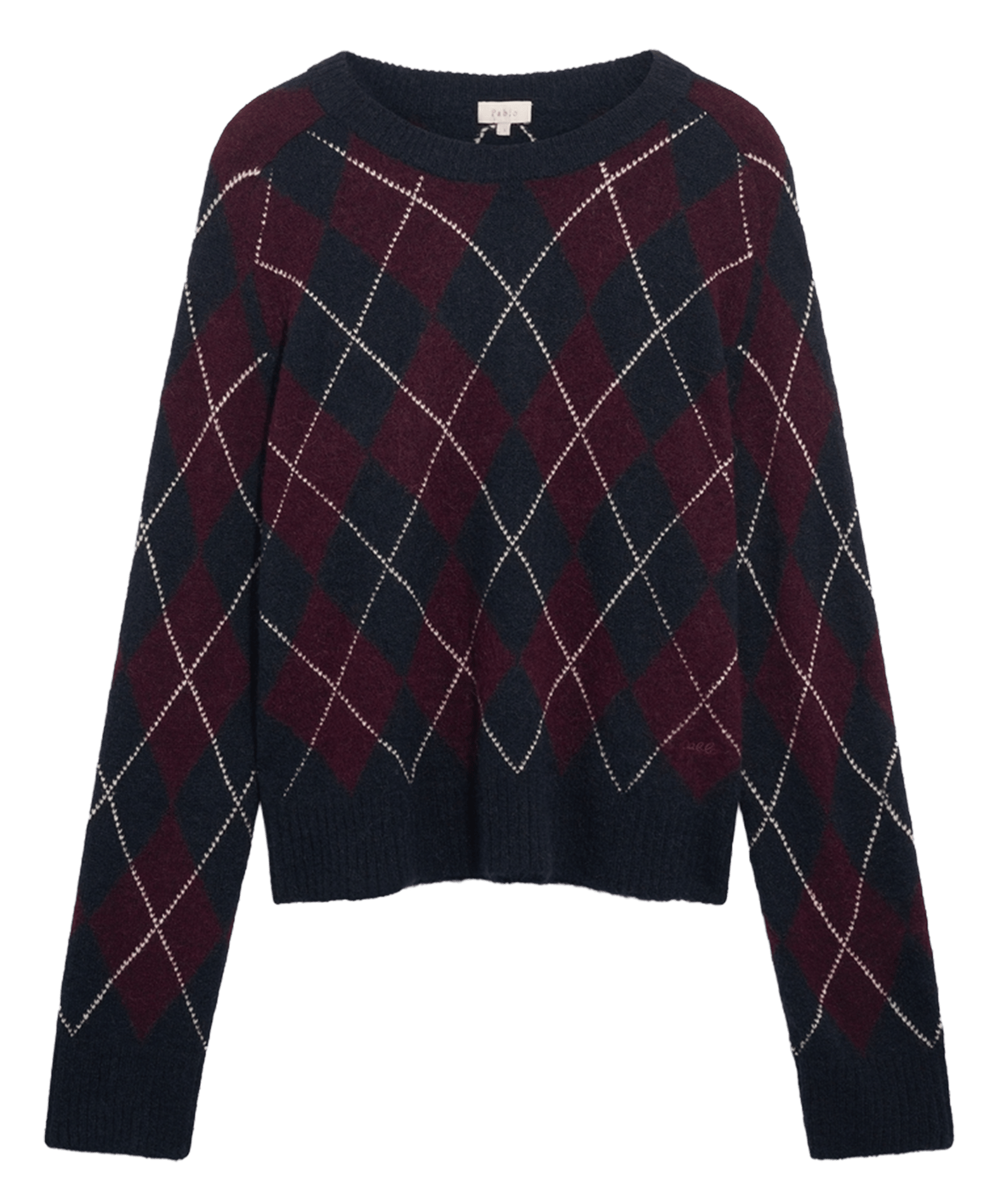 Round-neck straight sweater PABLO Red