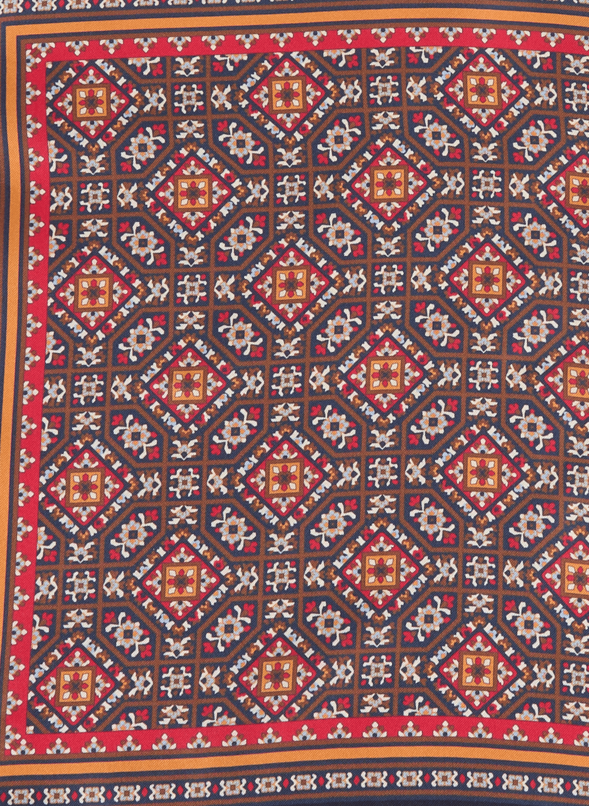 Silk square scarf with pattern AU PRINTEMPS PARIS Multicolored