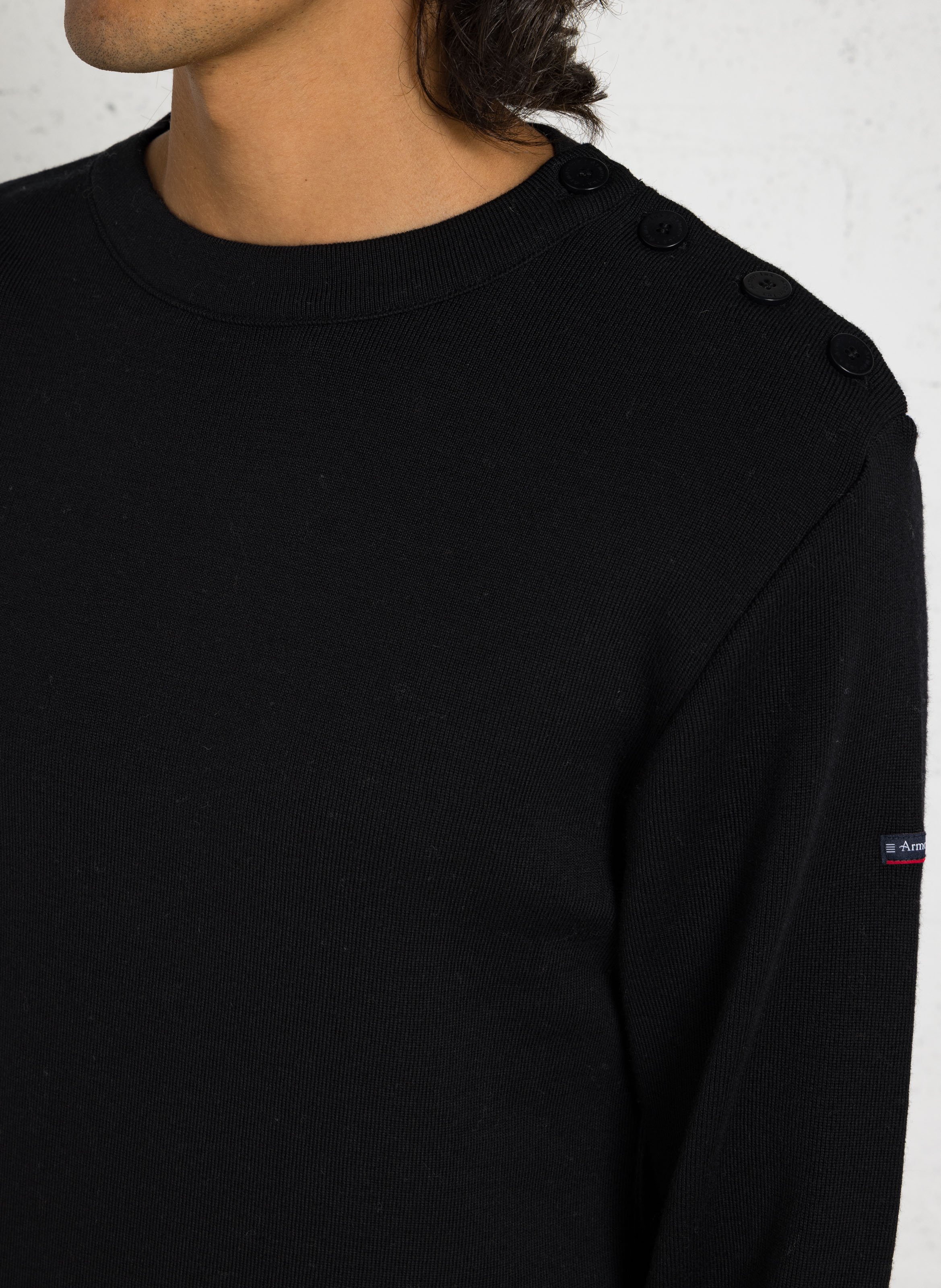 Gerade geschnittener Wollpullover ARMOR LUX Schwarz