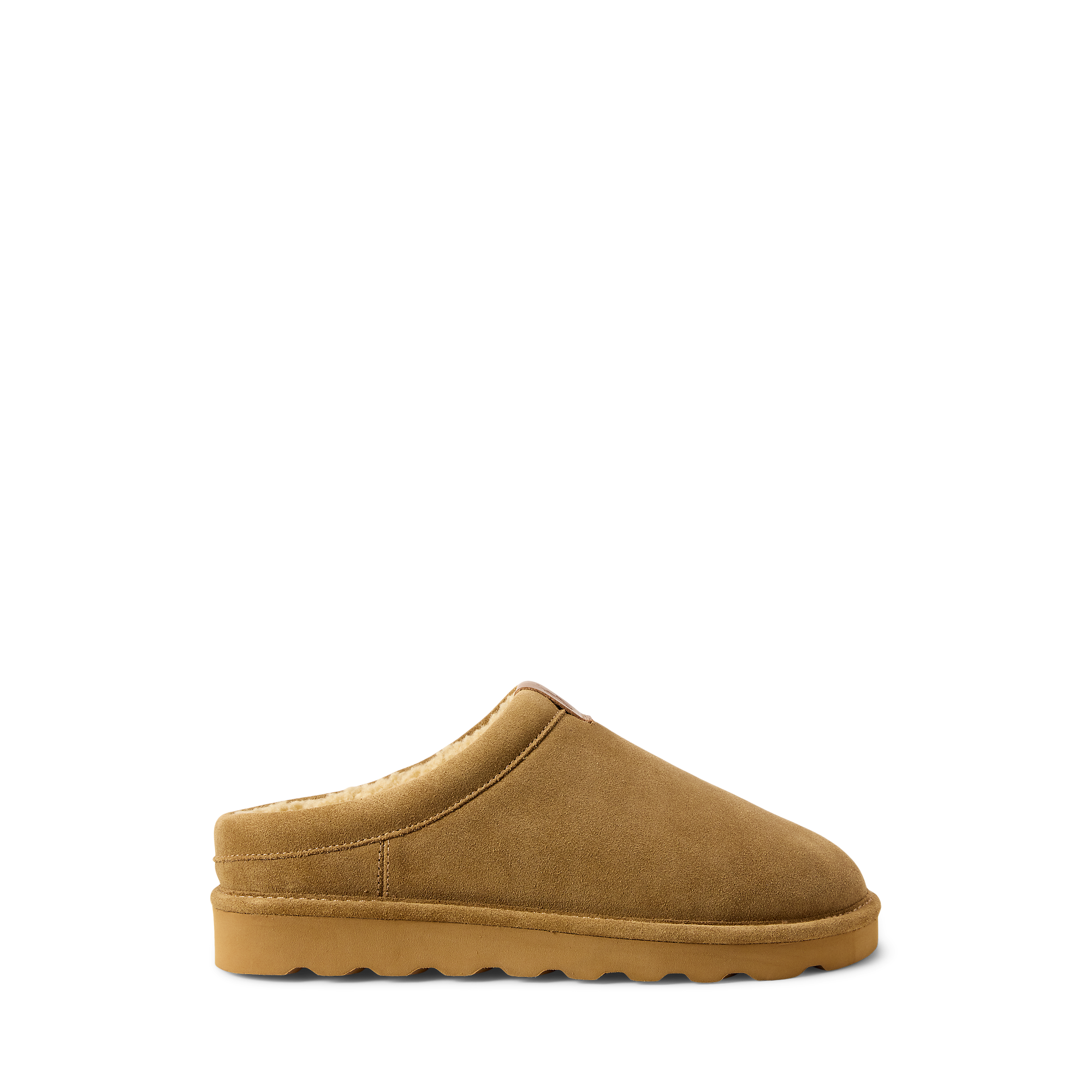 Lined suede leather slipper POLO RALPH LAUREN Brown