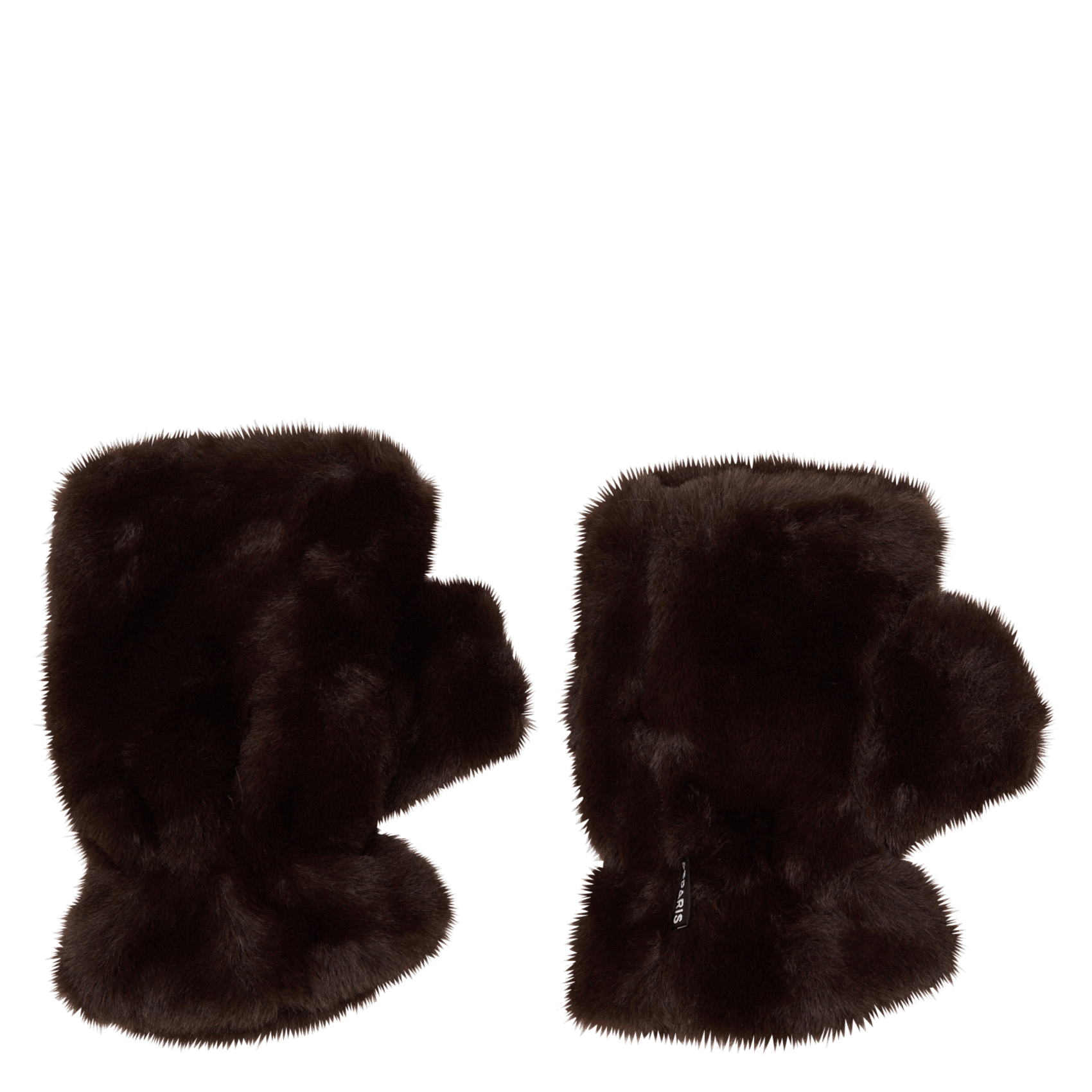 Faux fur mittens APPARIS Brown