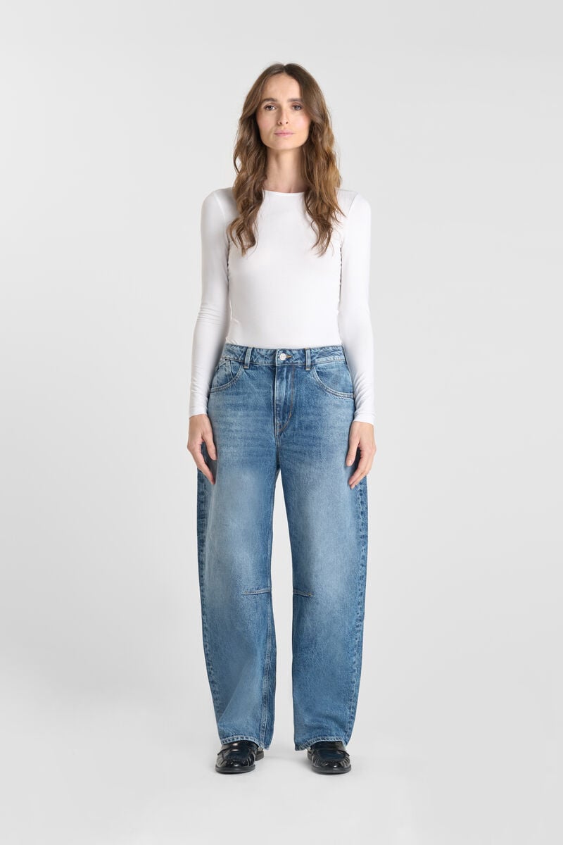 Loose-fit zip jeans LE TEMPS DES CERISES Blue