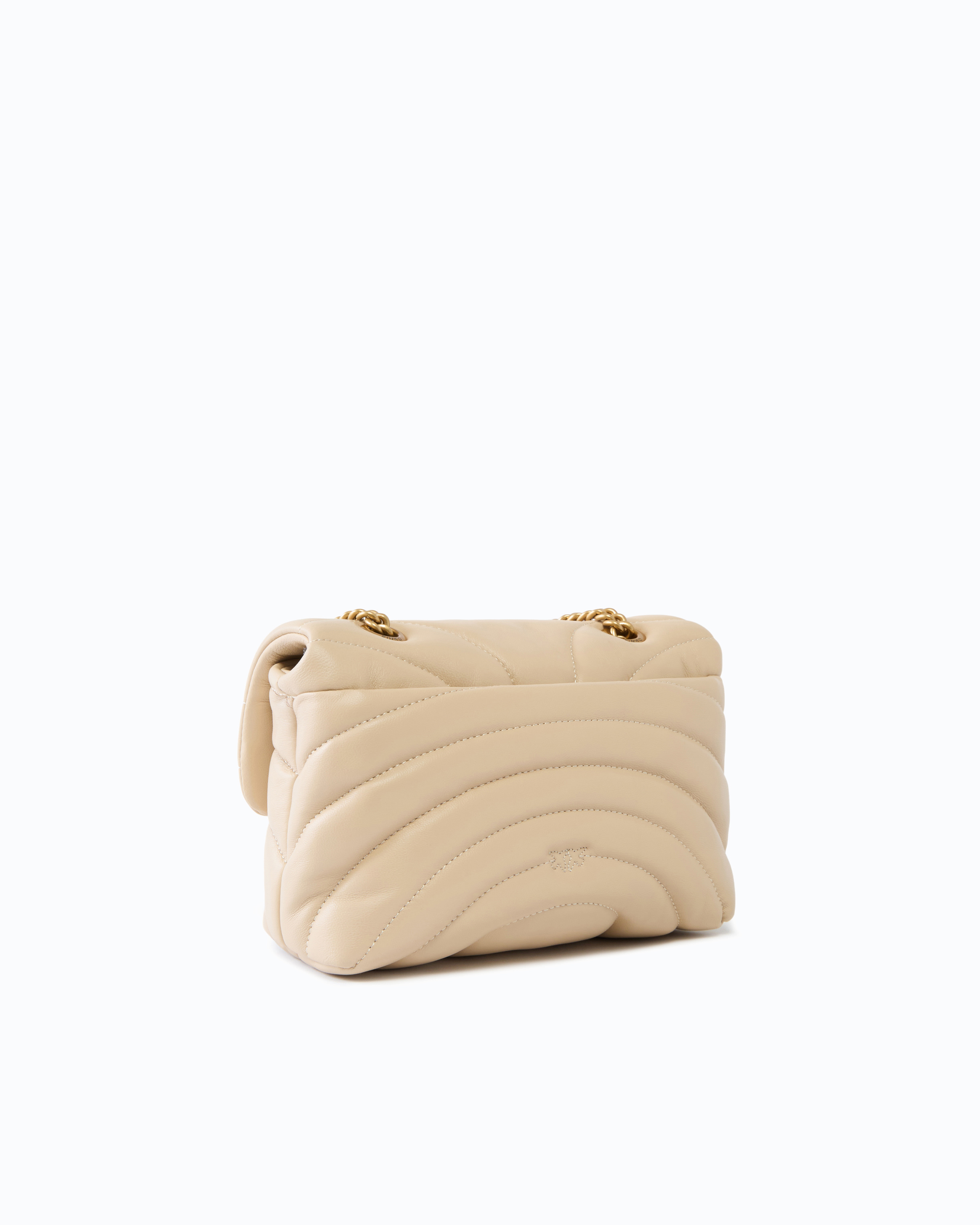 Mini Love Bag Puff Butterfly shoulder bag in nappa leather | Beige PINKO Women