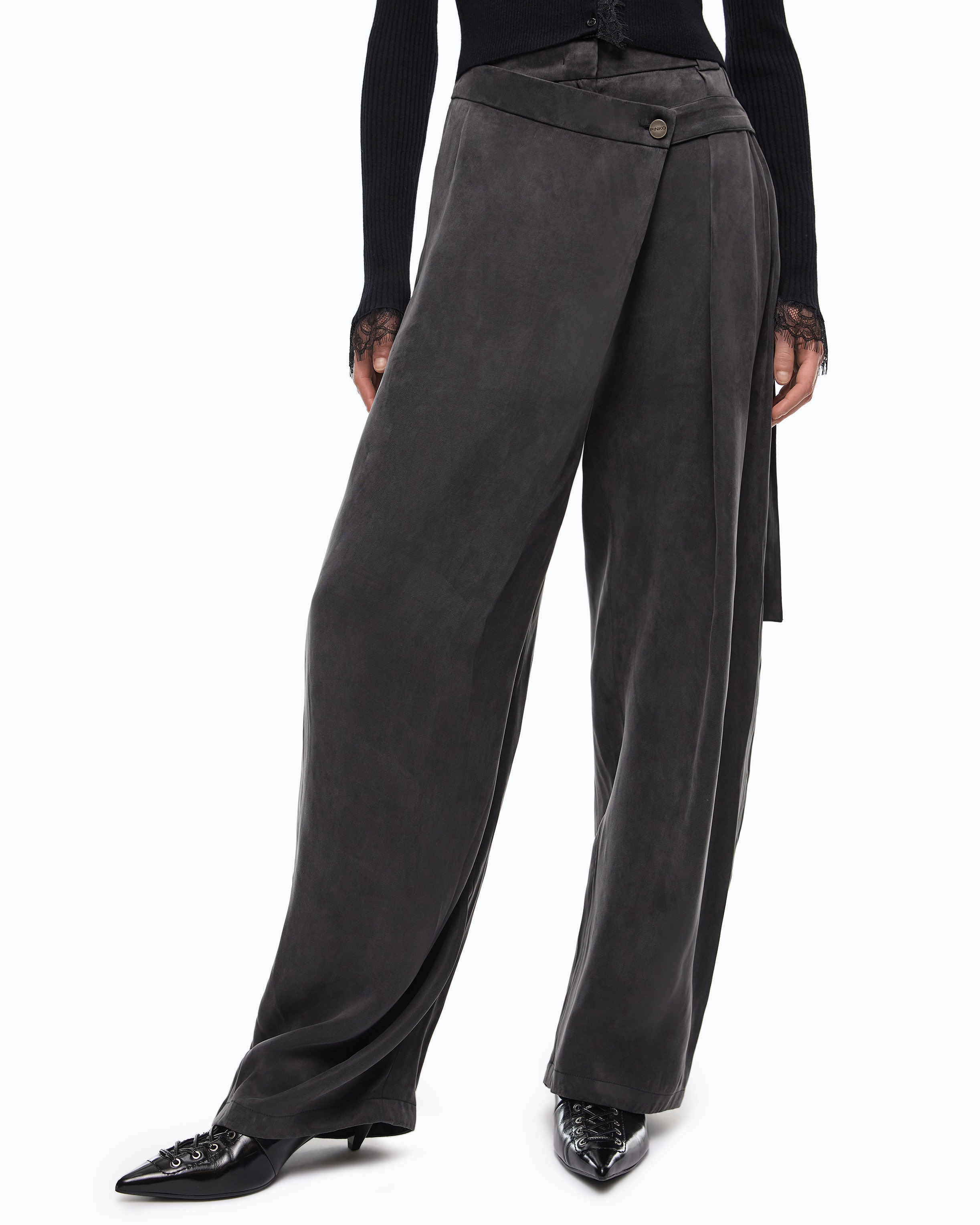 Wraparound carrot trousers PINKO Black