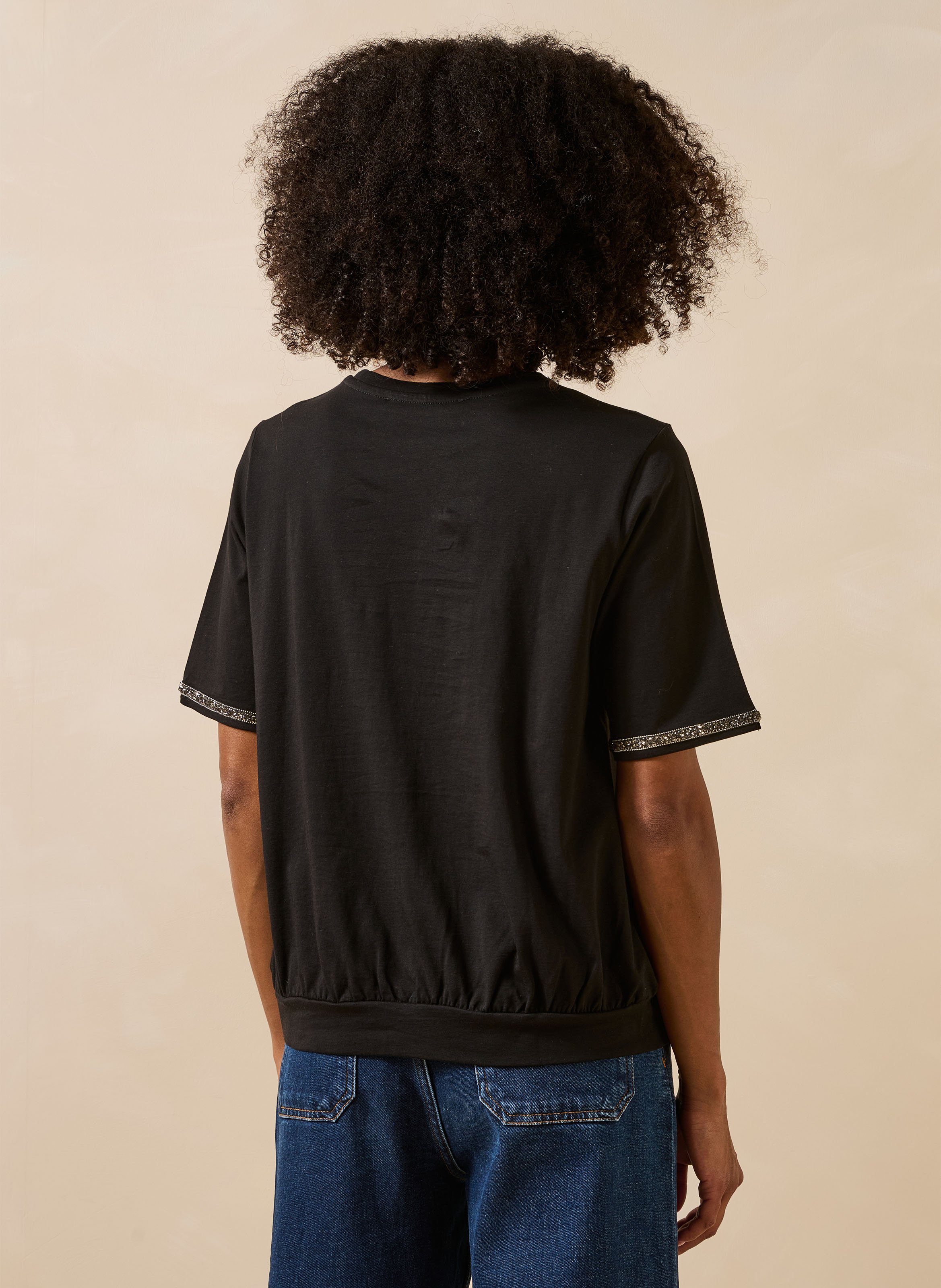 Oversize-Baumwoll-T-Shirt LA FEE MARABOUTEE Schwarz