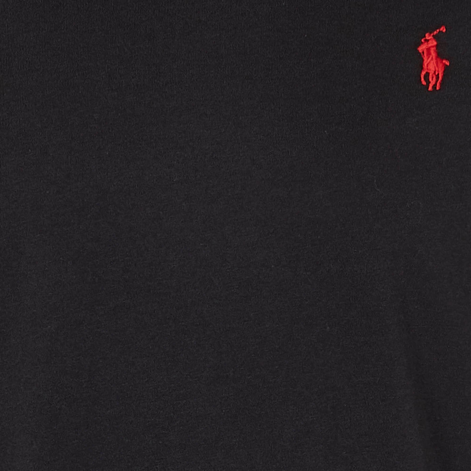 Tee-shirt col rond slim-fit en coton POLO RALPH LAUREN Noir