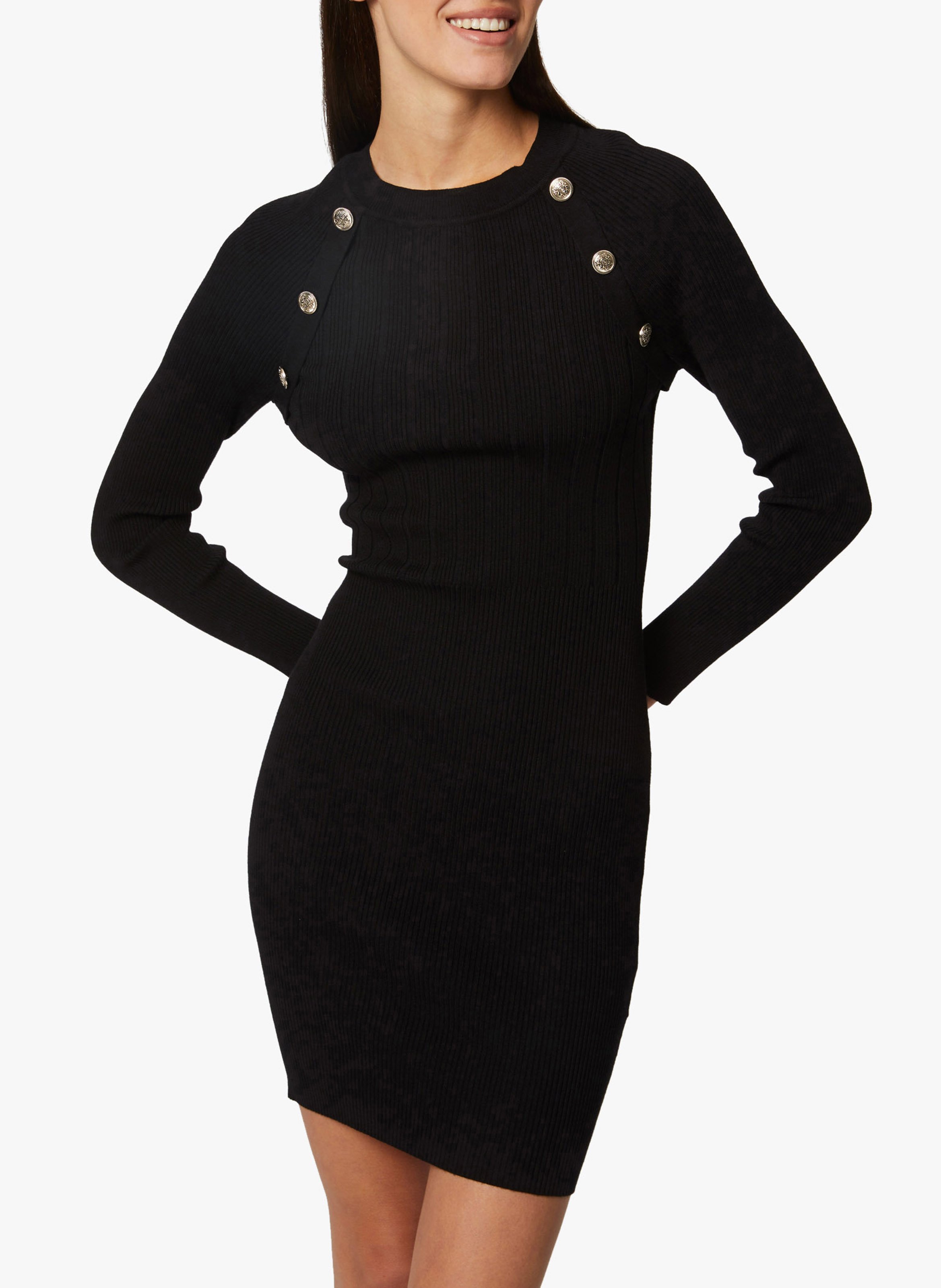 Robe courte col rond MORGAN Noir