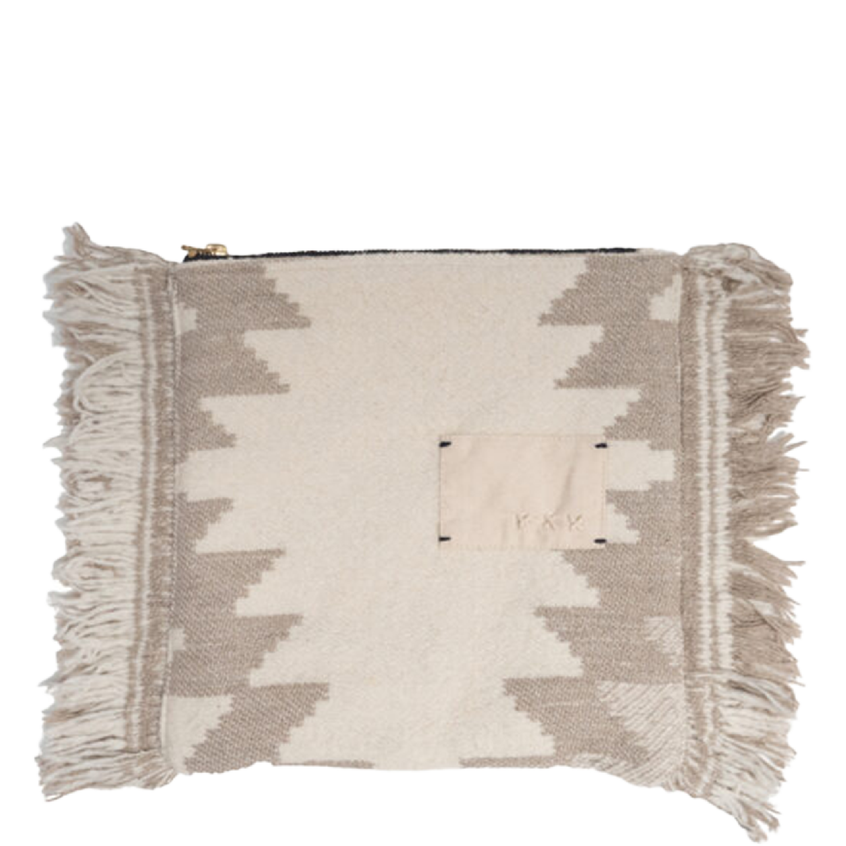 Pochette de voyage frangée 30x30 cm BED AND PHILOSOPHY Beige