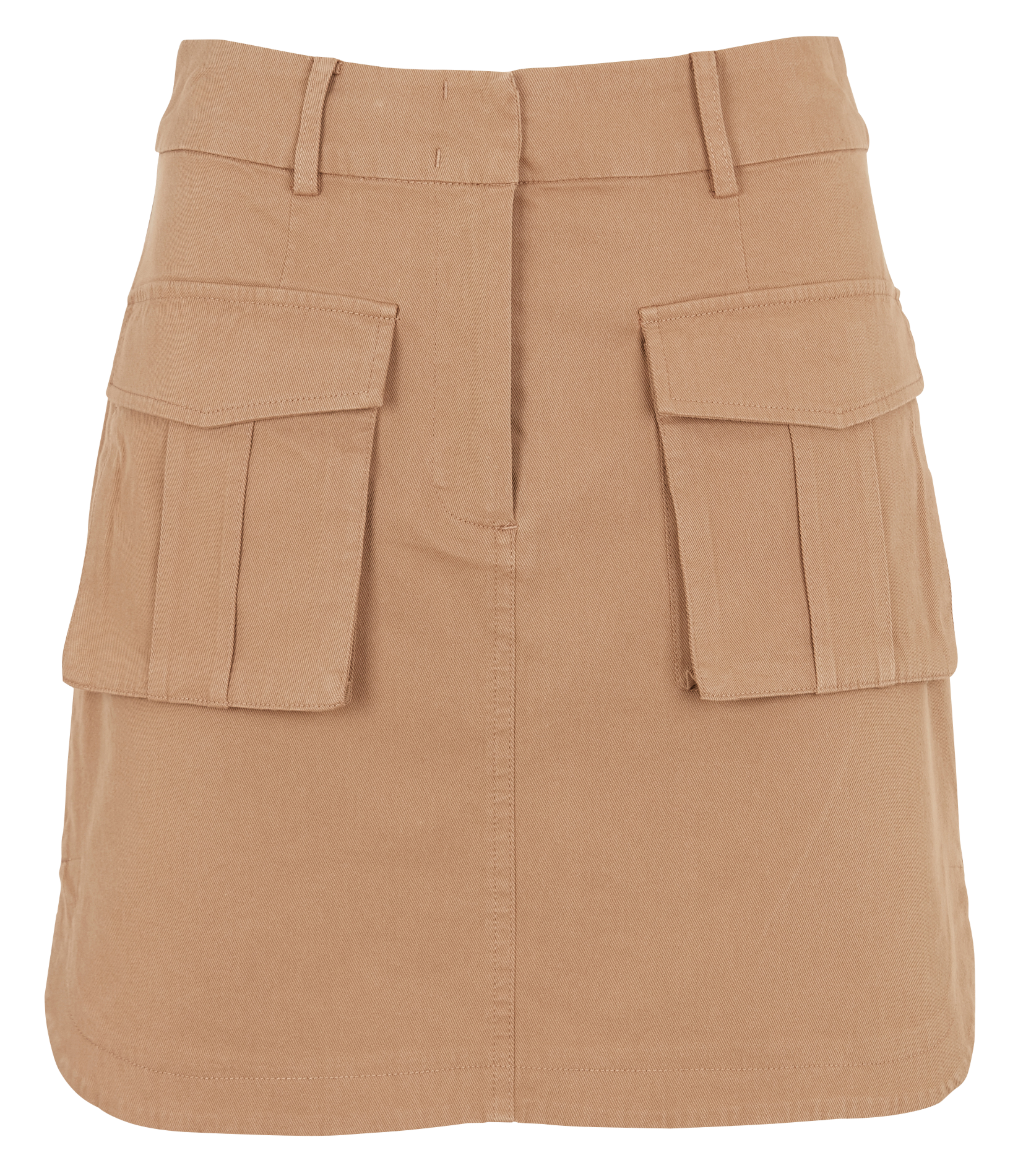Jupe courte cargo en coton mélangé  VILA Marron