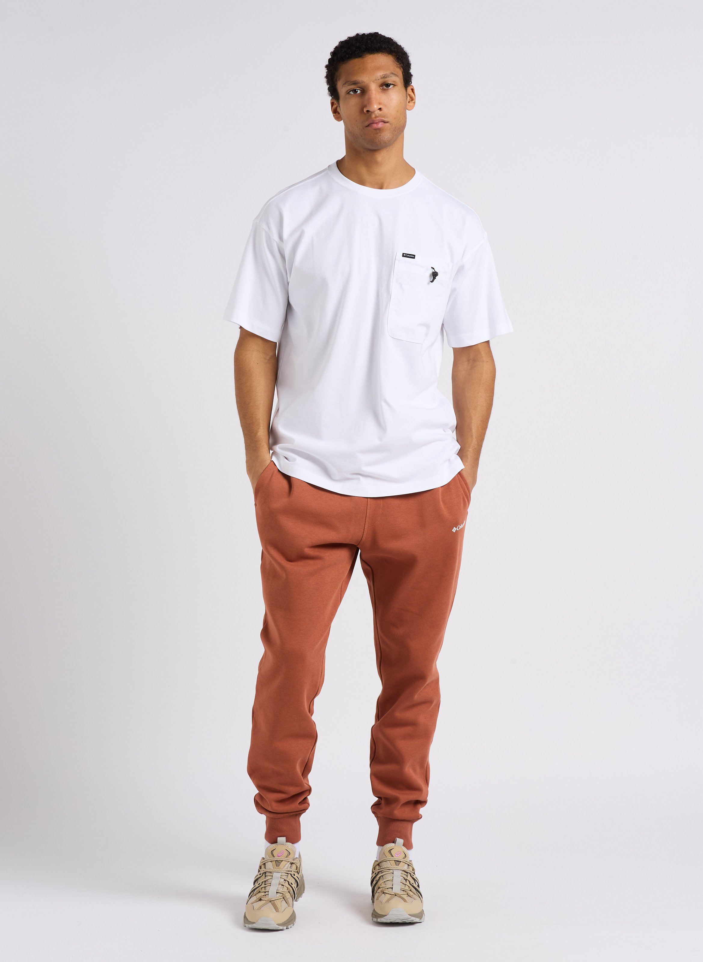 Round-neck cotton T-shirt COLUMBIA White