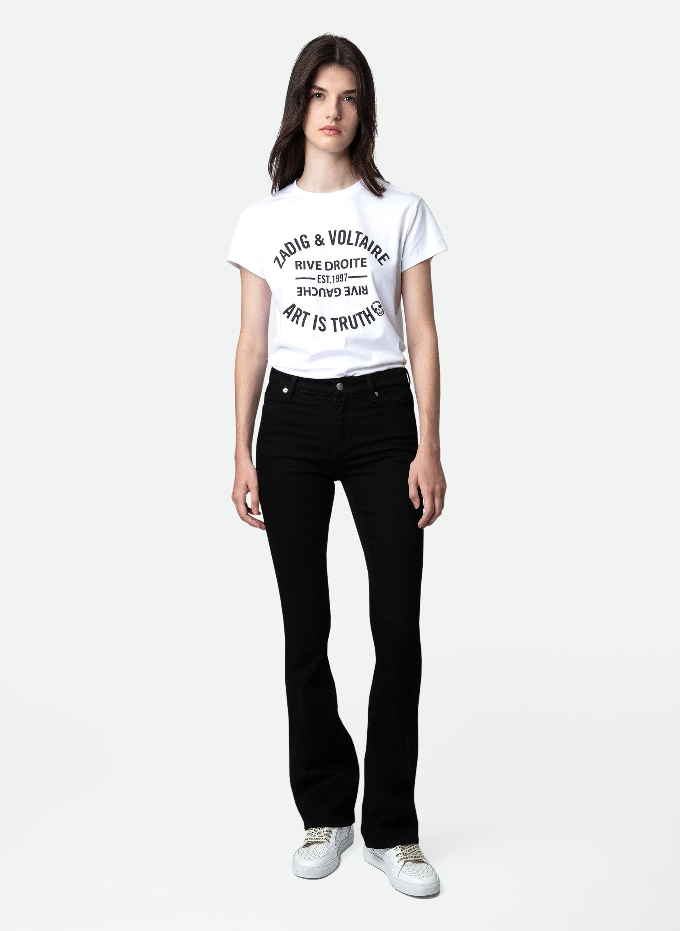 Ausgestellte Jeans aus Baumwolle ZADIG&VOLTAIRE Schwarz