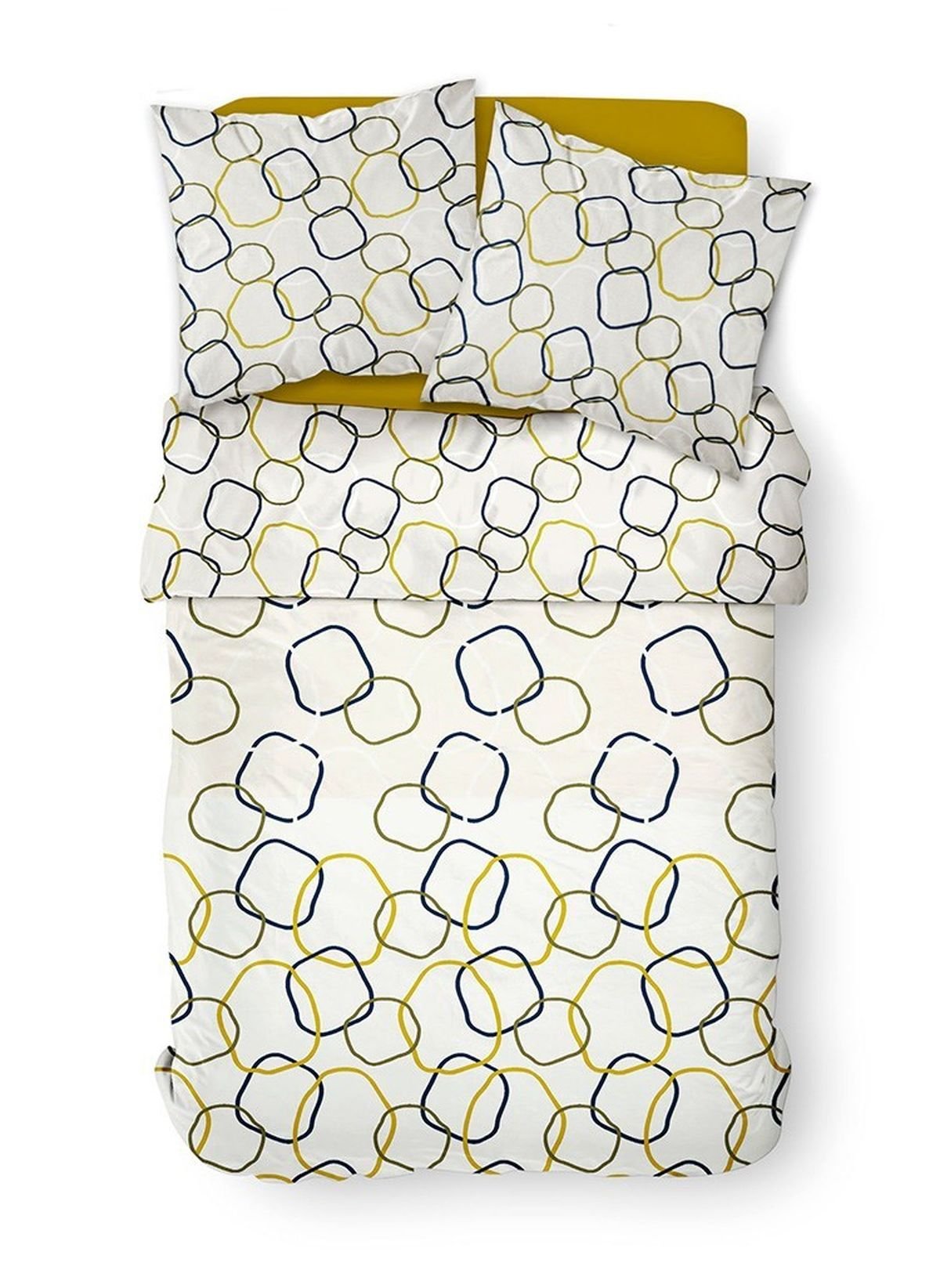 Printed cotton bedding set TODAY LINGE DE MAISON Beige