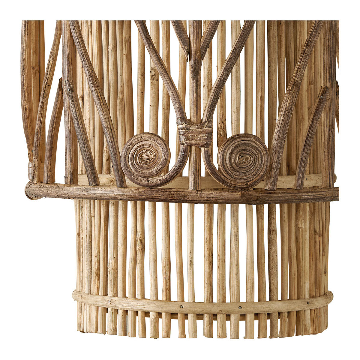 Garance non-electrified rattan wall lamp BLANC D'IVOIRE Golden