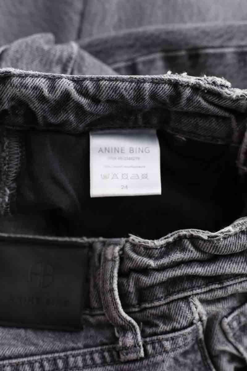 Jean droit en coton Gris