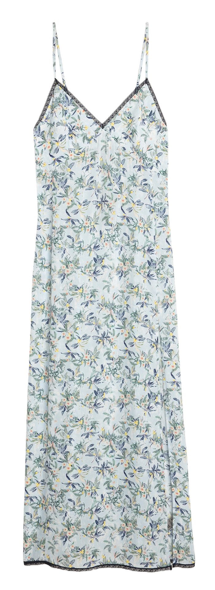 Robe longue col v à imprimé floral ZADIG&VOLTAIRE Bleu