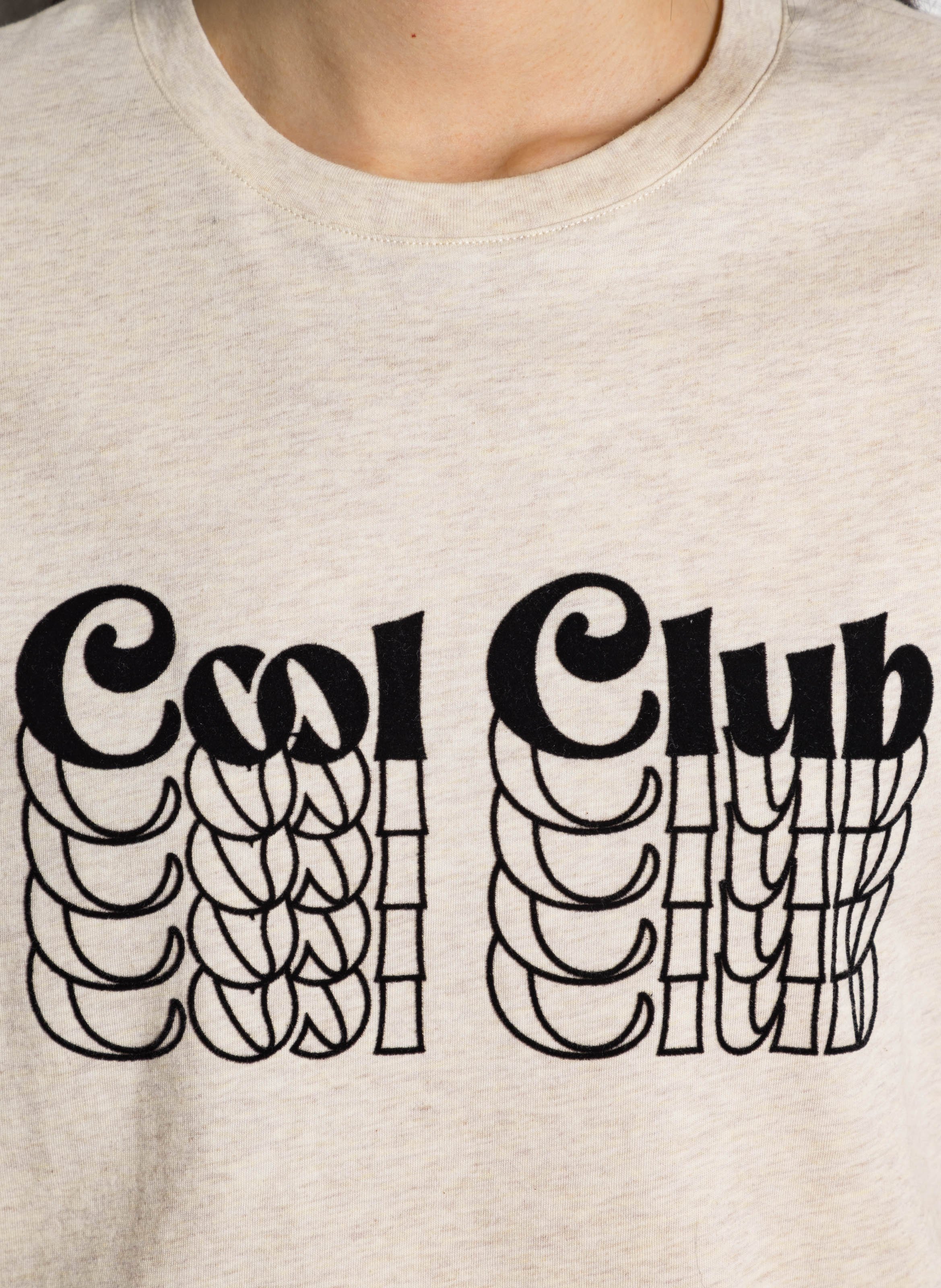 Straight t-shirt with flocked velvet message I CODE White