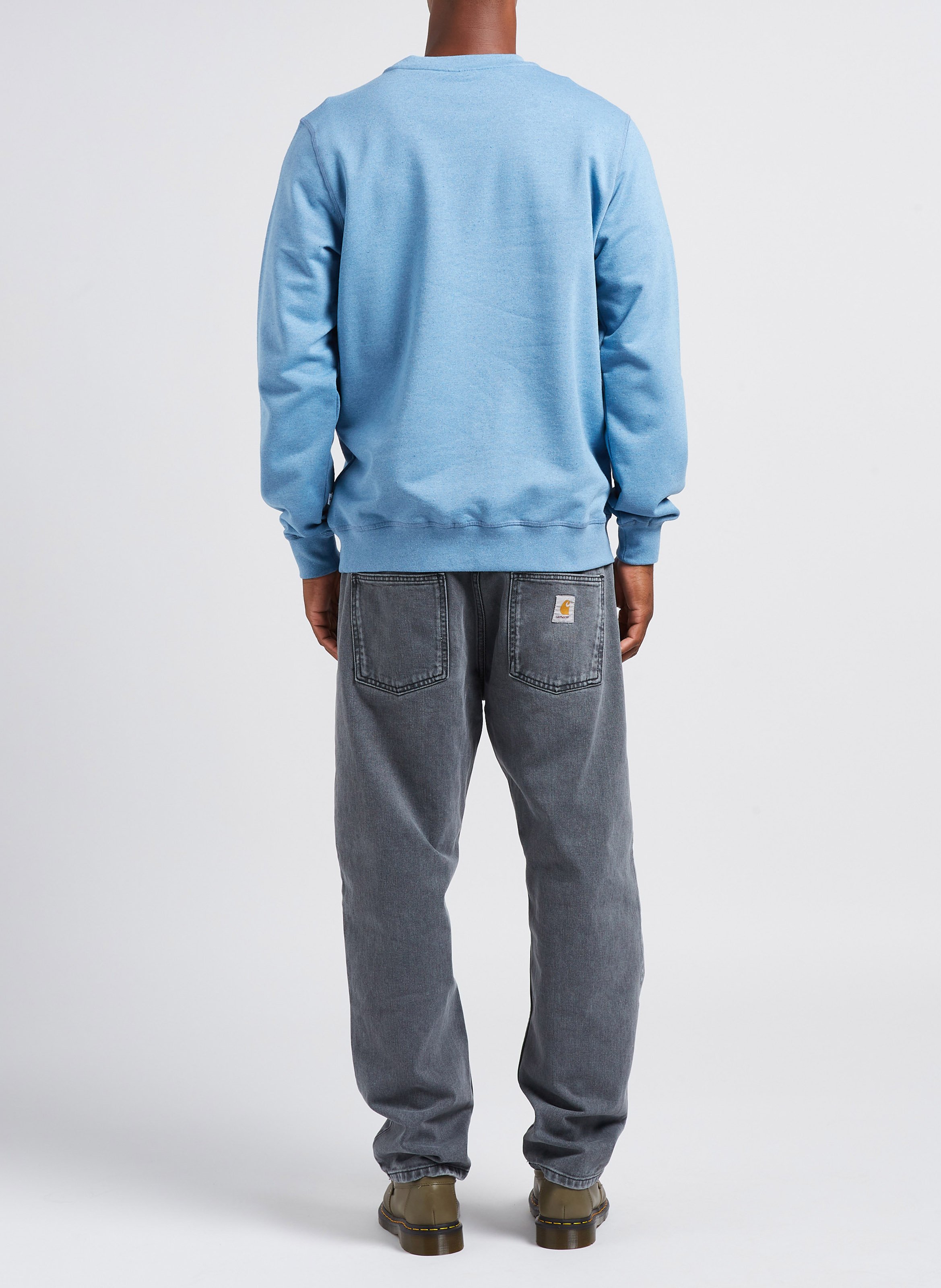 Pull col rond en coton mélangé  KNOWLEDGE COTTON APPAREL Bleu