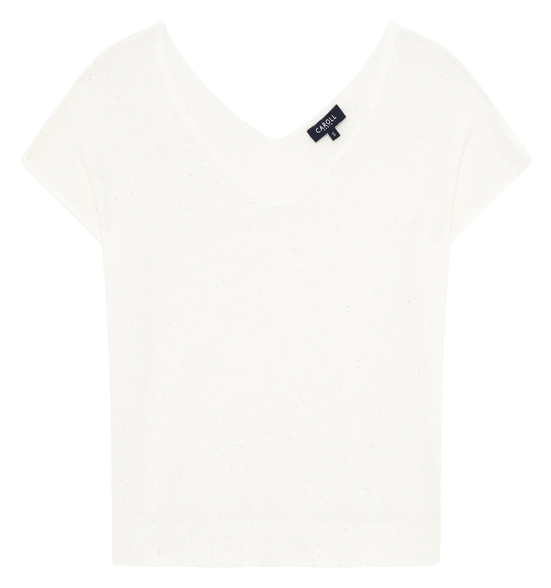 Straight cotton sweater CAROLL White