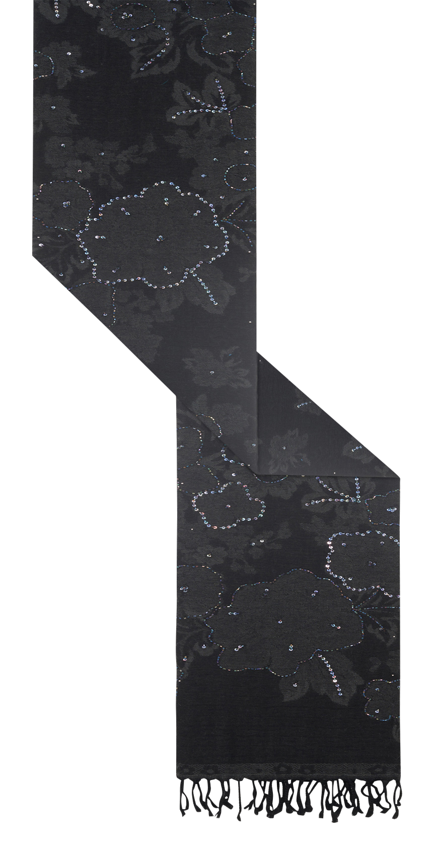 Floral wool scarf GERARD DAREL Black