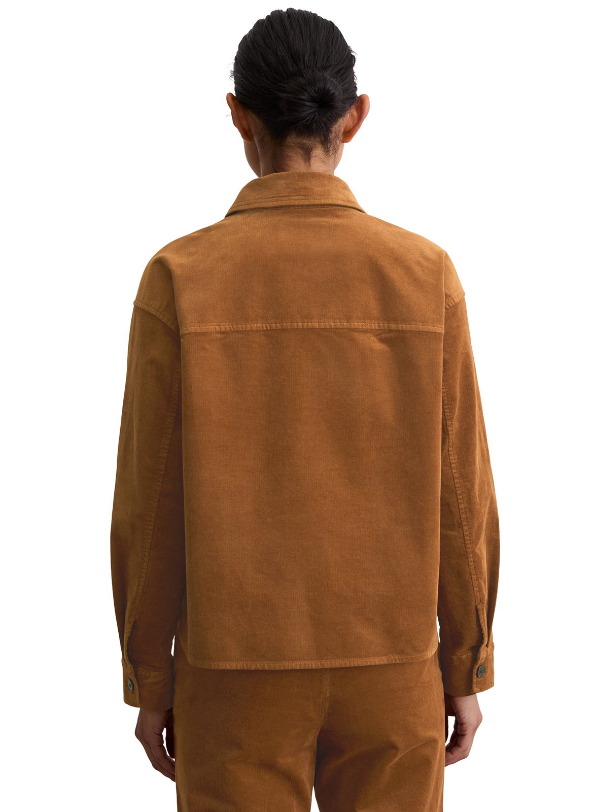 Veste droite en coton mélangé MARC O&#039;POLO Marron