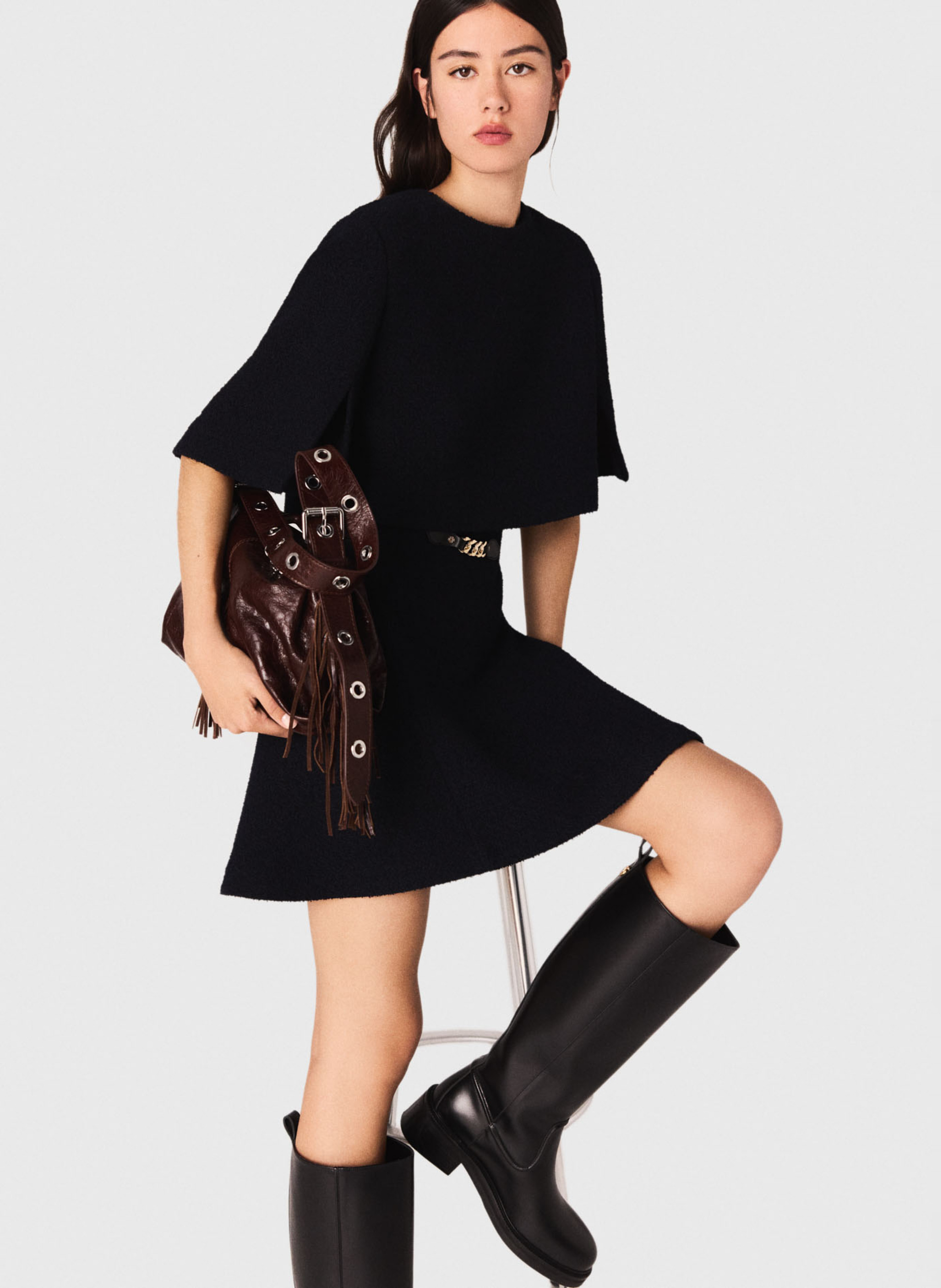 Robe courte 2 en 1 MAJE Bleu