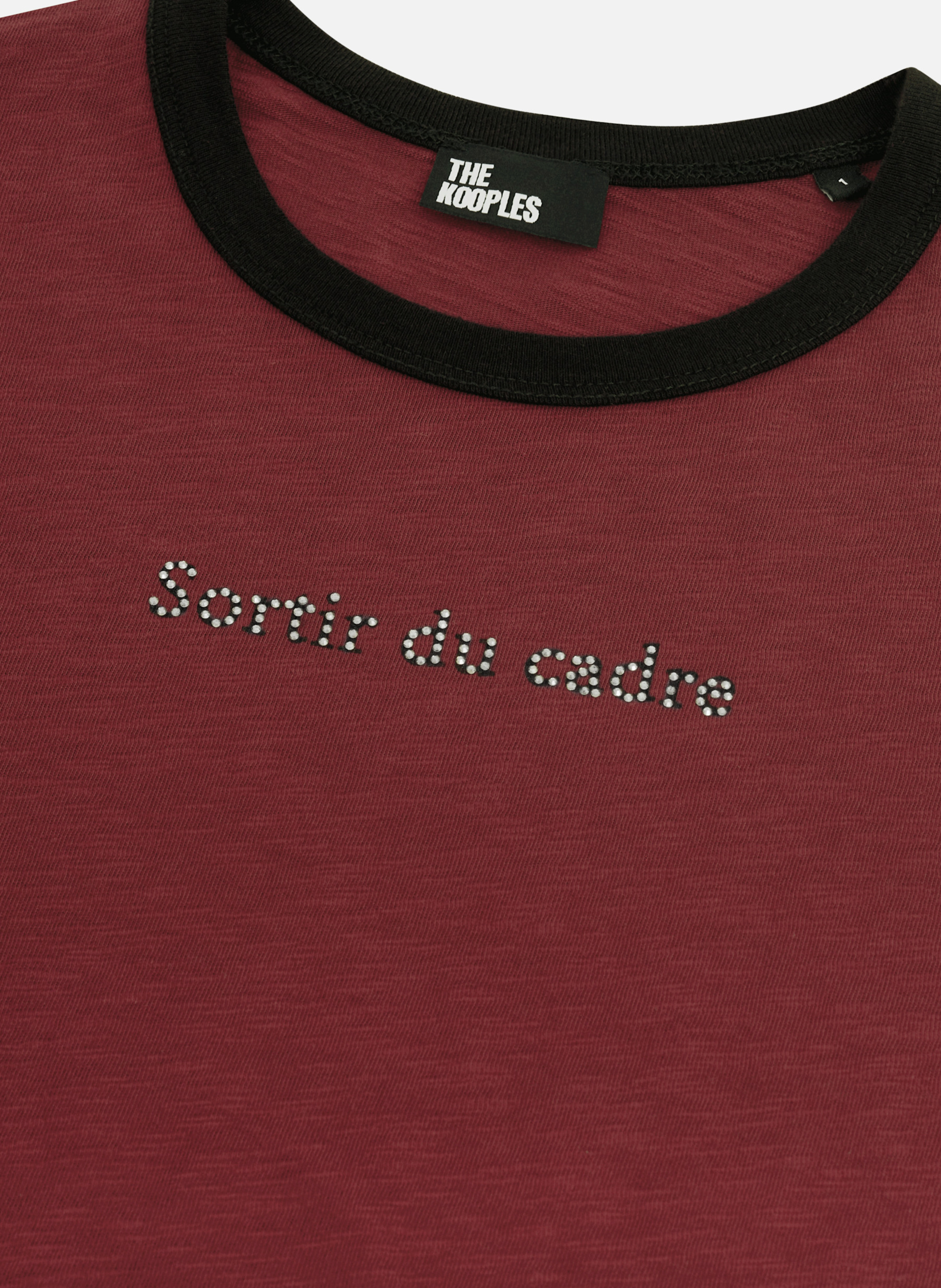 T-shirt with rhinestone screen print THE KOOPLES Red