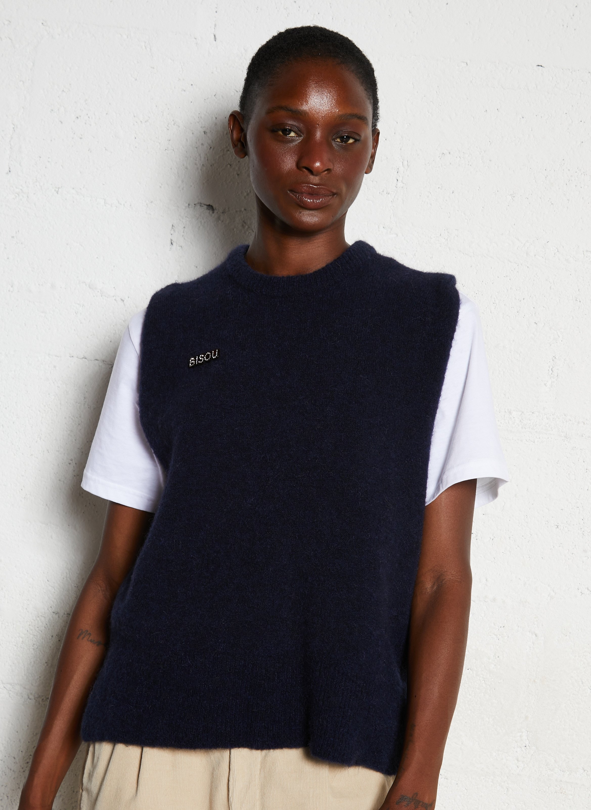 Pull oversize col rond MAISON ANJE Marron