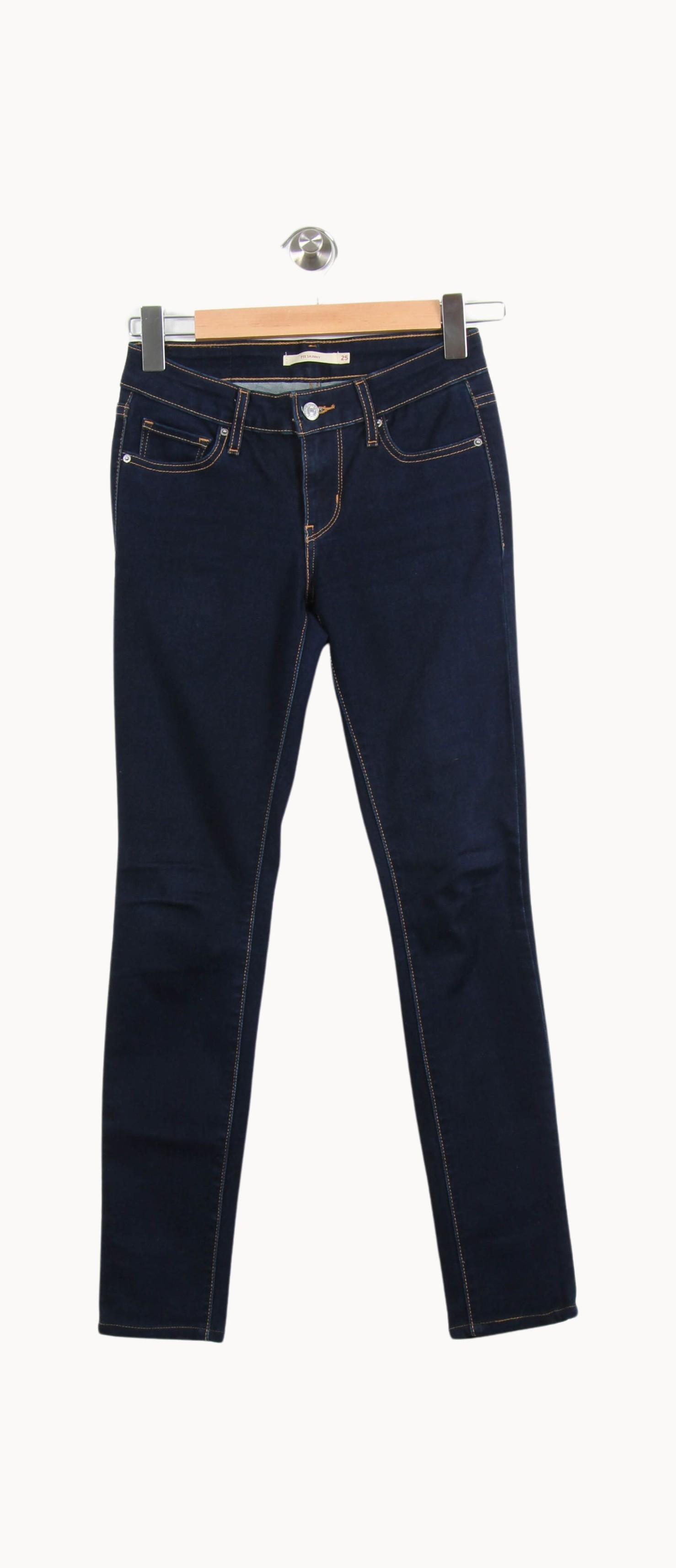 Cropped slim jeans with studs LEVI'S - Seconde main Blue