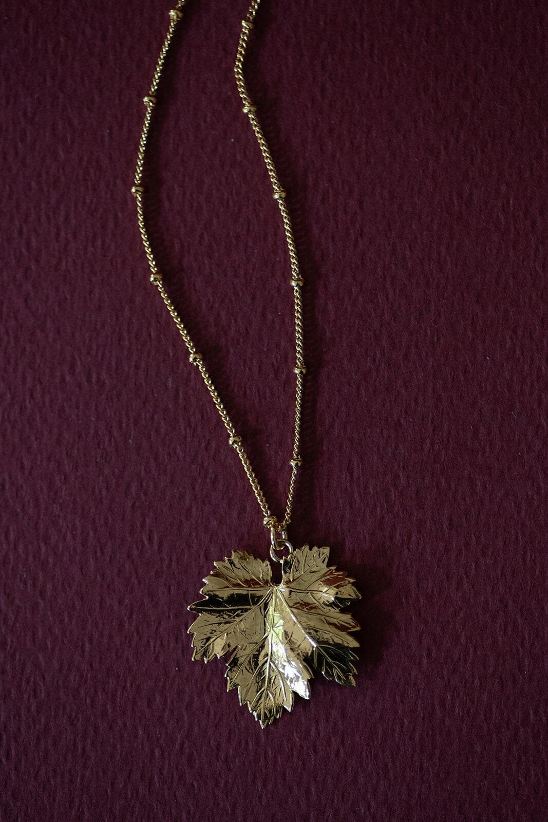 Gold-plated leaf necklace MONSIEUR SIMONE Golden